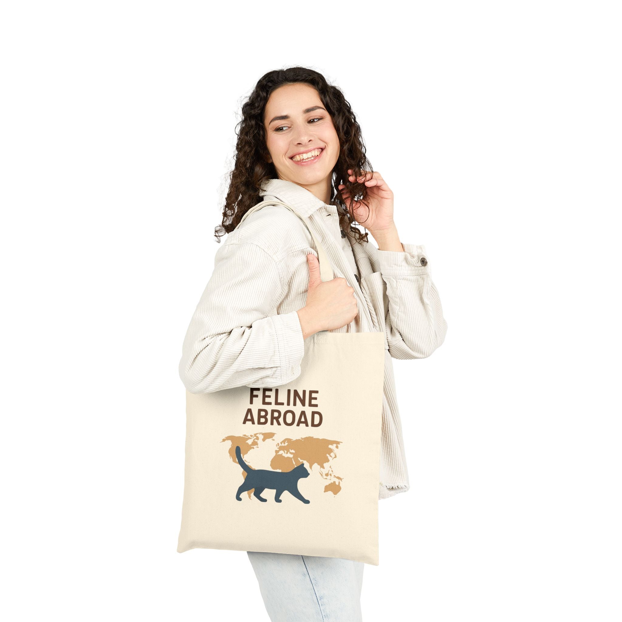 Feline Abroad Cat Tote Bag – Travel-Inspired Eco-Friendly Bag for Cat Lovers