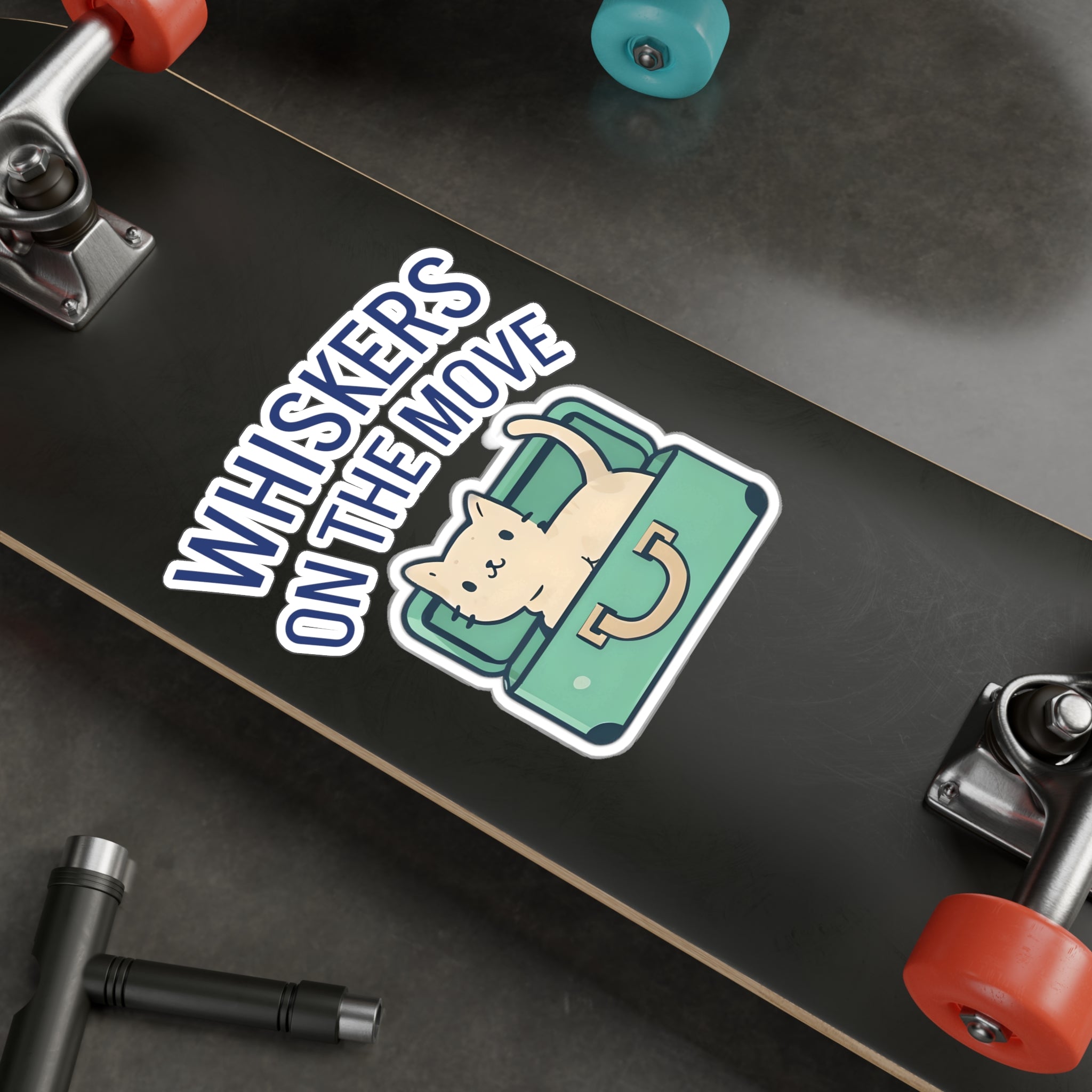 Whiskers on the Move – Cat Travel Sticker | Waterproof Vinyl