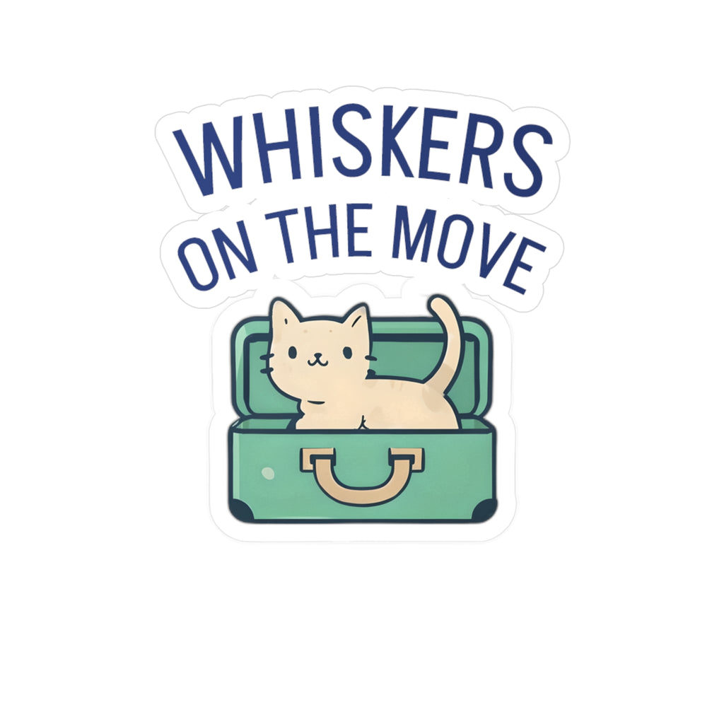 Whiskers on the Move – Cat Travel Sticker | Waterproof Vinyl
