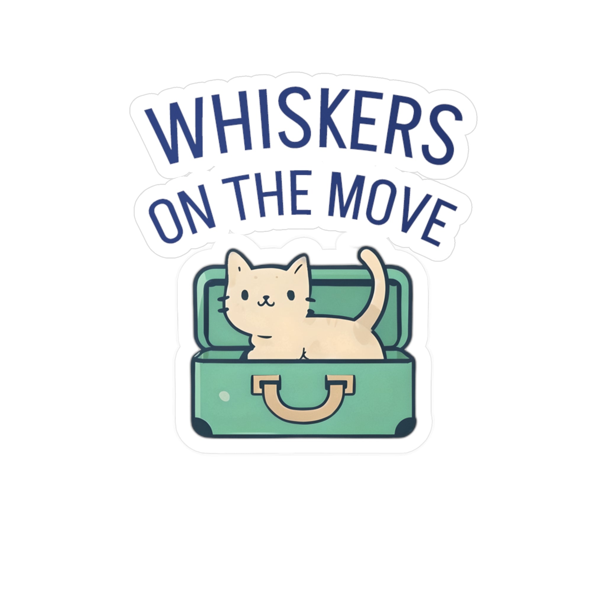 Whiskers on the Move – Cat Travel Sticker | Waterproof Vinyl