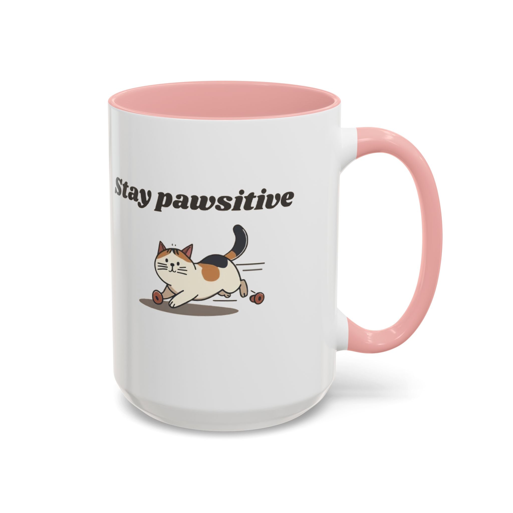 Stay Pawsitive – Cat Coffee Mug | Cute Cat Lover Gift | Inspirational Kitty Cup