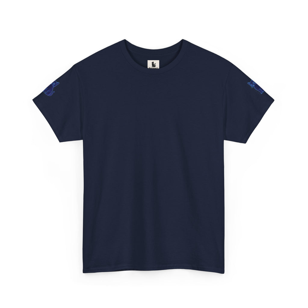 Stay Pawsitive – Hologram Cat 2025 | Unisex Heavy Cotton T-Shirt