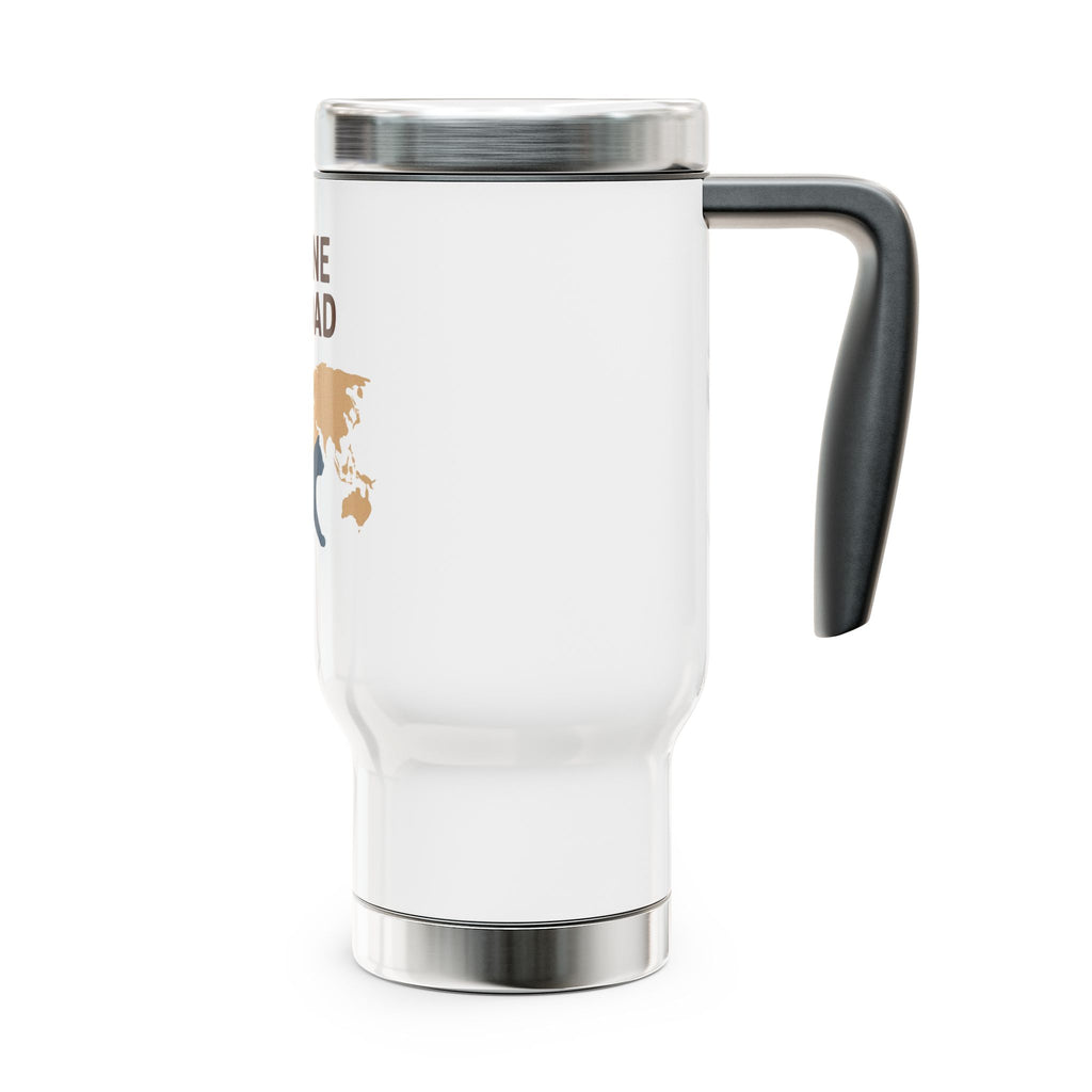 Feline Abroad Travel Mug – Stainless Steel Cat Lover’s Adventure Cup (14oz)