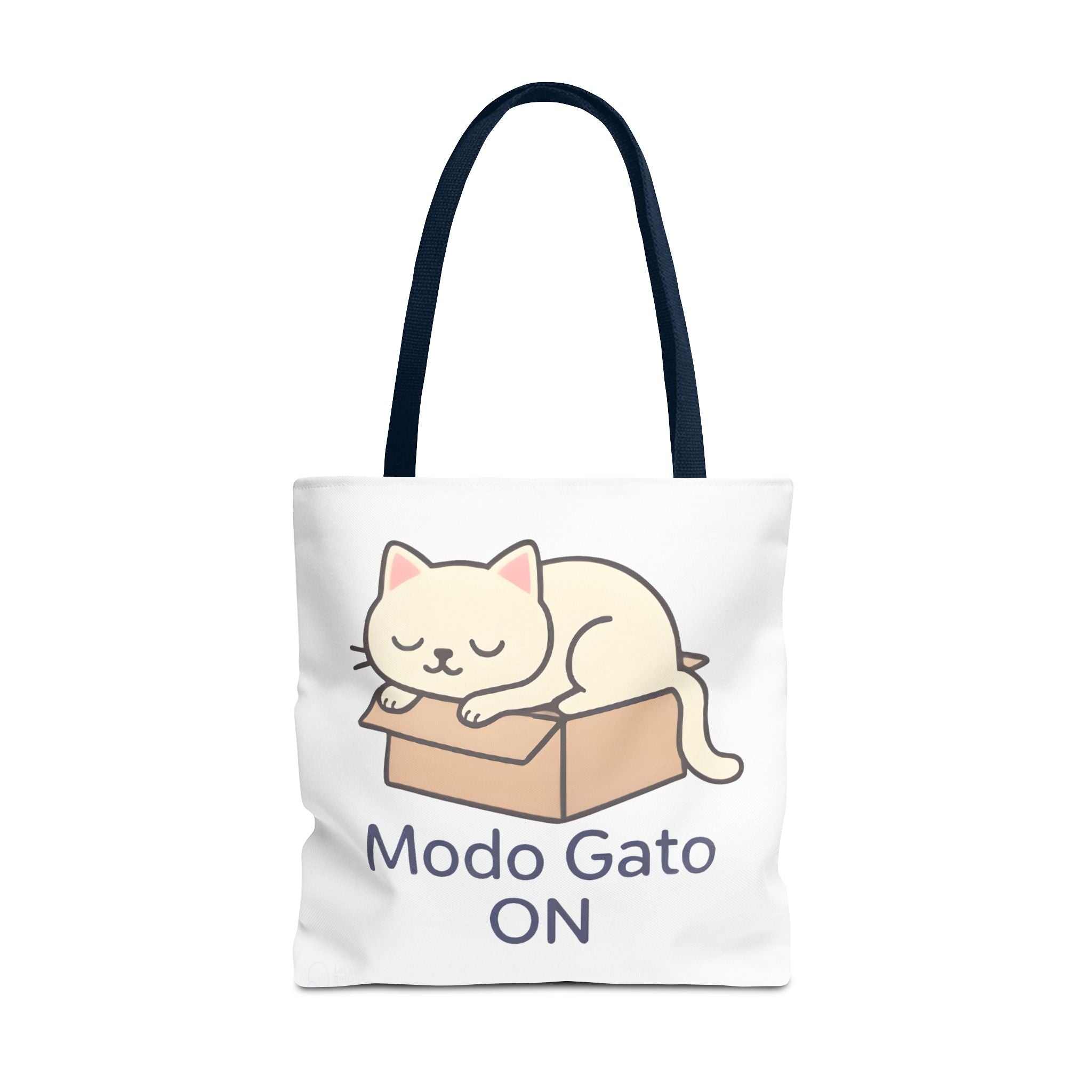 Cute Cat Tote Bag - Modo Gato ON, Pet Lover Gift, Eco-Friendly Shopping Bag