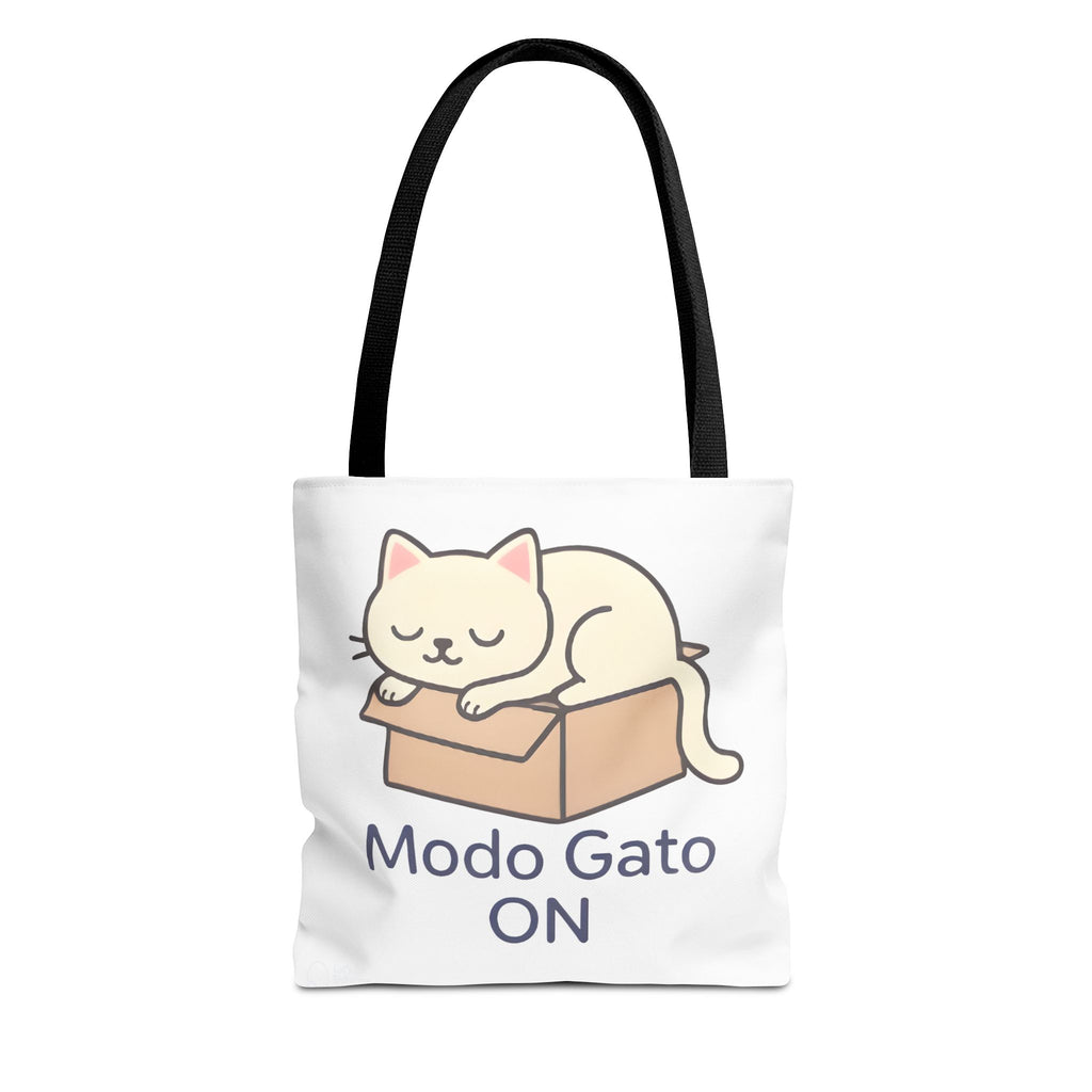 Cute Cat Tote Bag - Modo Gato ON, Pet Lover Gift, Eco-Friendly Shopping Bag
