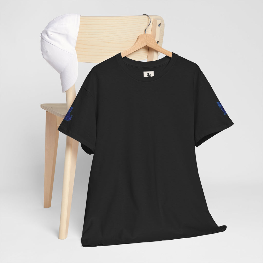Stay Pawsitive – Hologram Cat 2025 | Unisex Heavy Cotton T-Shirt