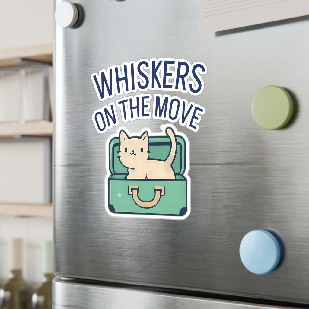 Whiskers on the Move – Cat Travel Sticker | Waterproof Vinyl