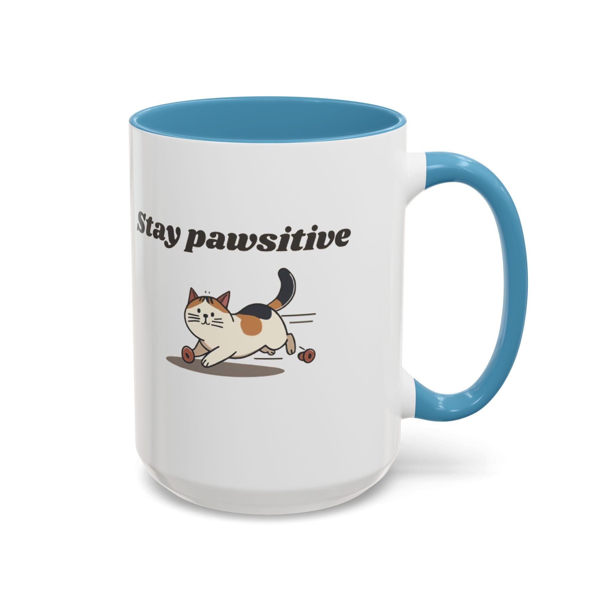Stay Pawsitive – Cat Coffee Mug | Cute Cat Lover Gift | Inspirational Kitty Cup