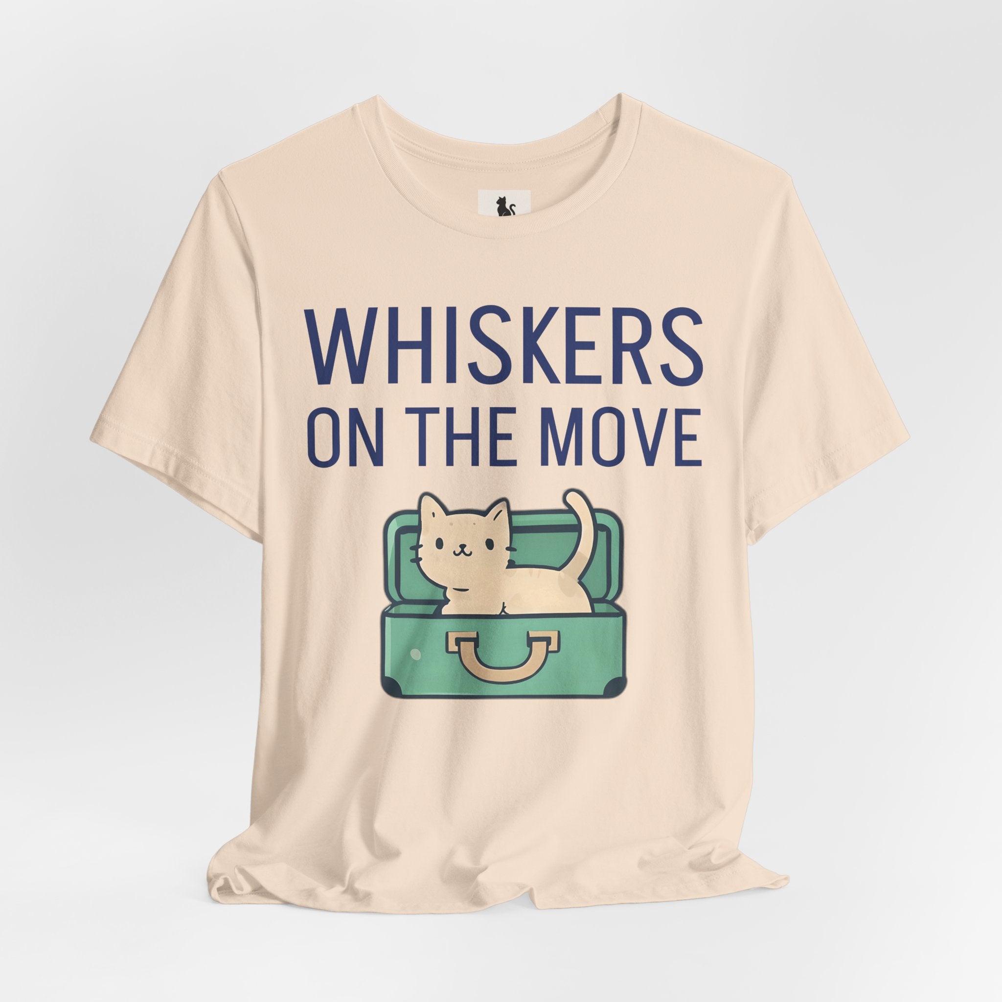 Whiskers on the Move – Unisex Cat Travel T-Shirt | Jersey Short Sleeve Tee