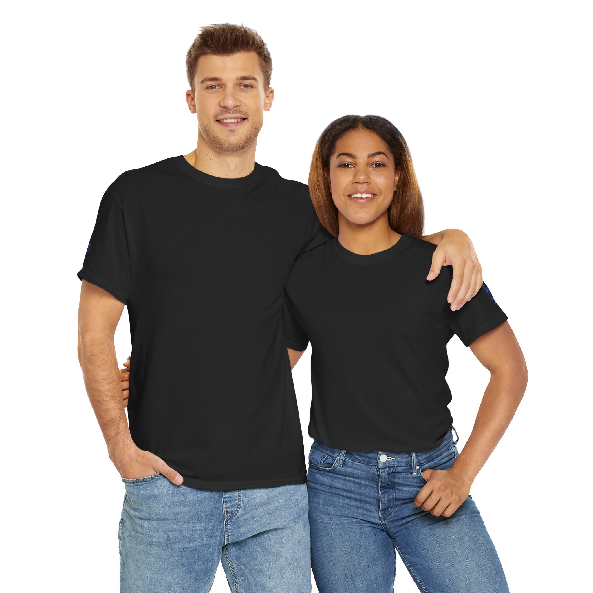 Stay Pawsitive – Hologram Cat 2025 | Unisex Heavy Cotton T-Shirt