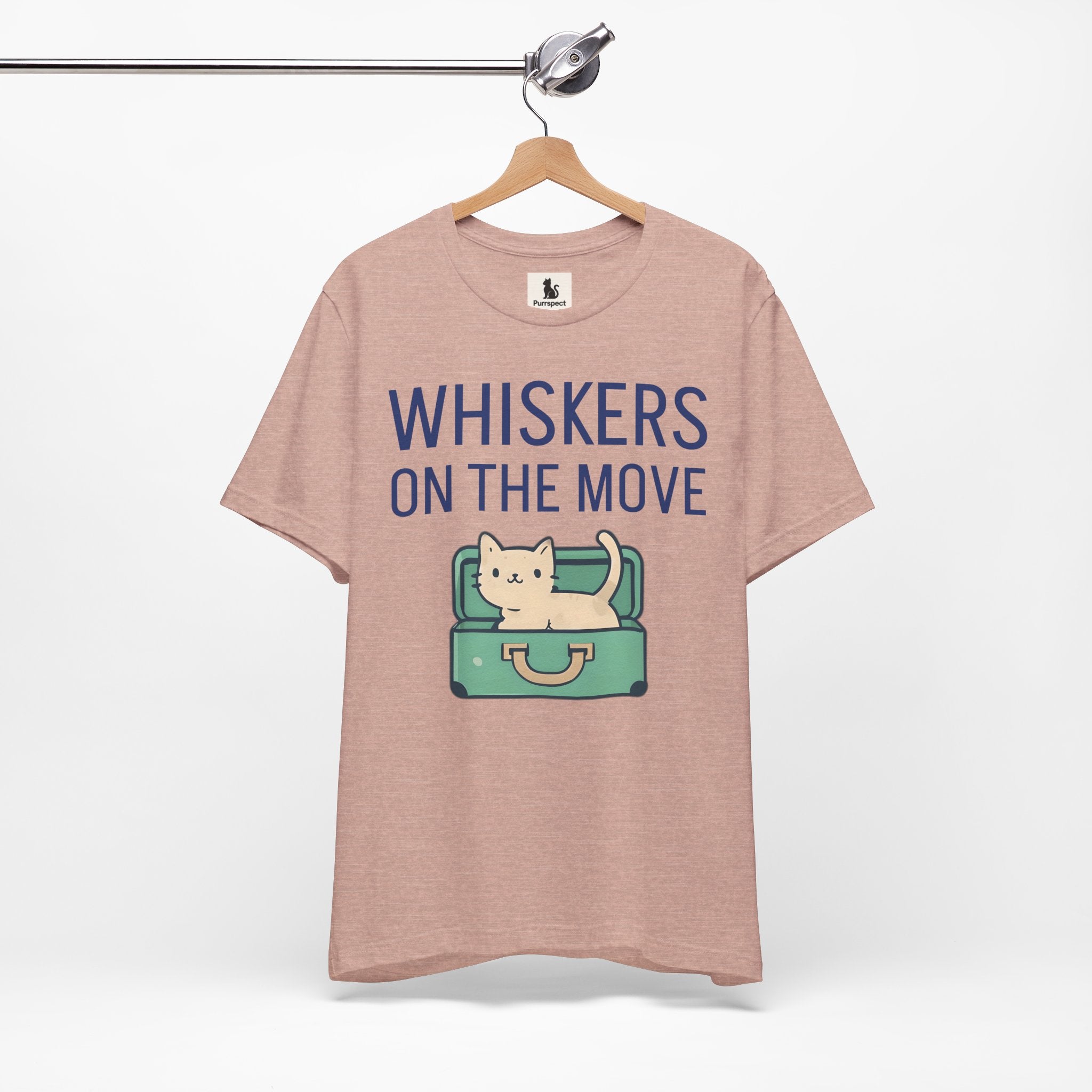 Whiskers on the Move – Unisex Cat Travel T-Shirt | Jersey Short Sleeve Tee