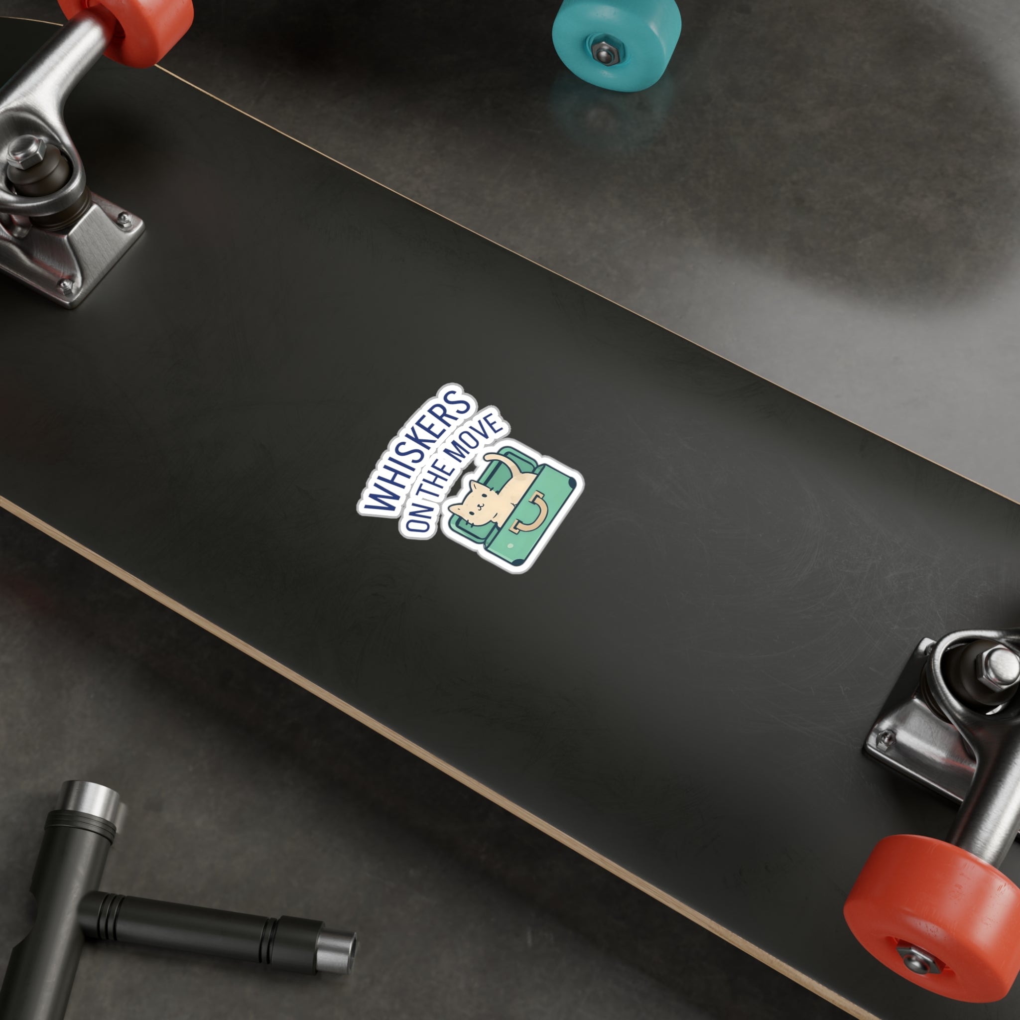 Whiskers on the Move – Cat Travel Sticker | Waterproof Vinyl