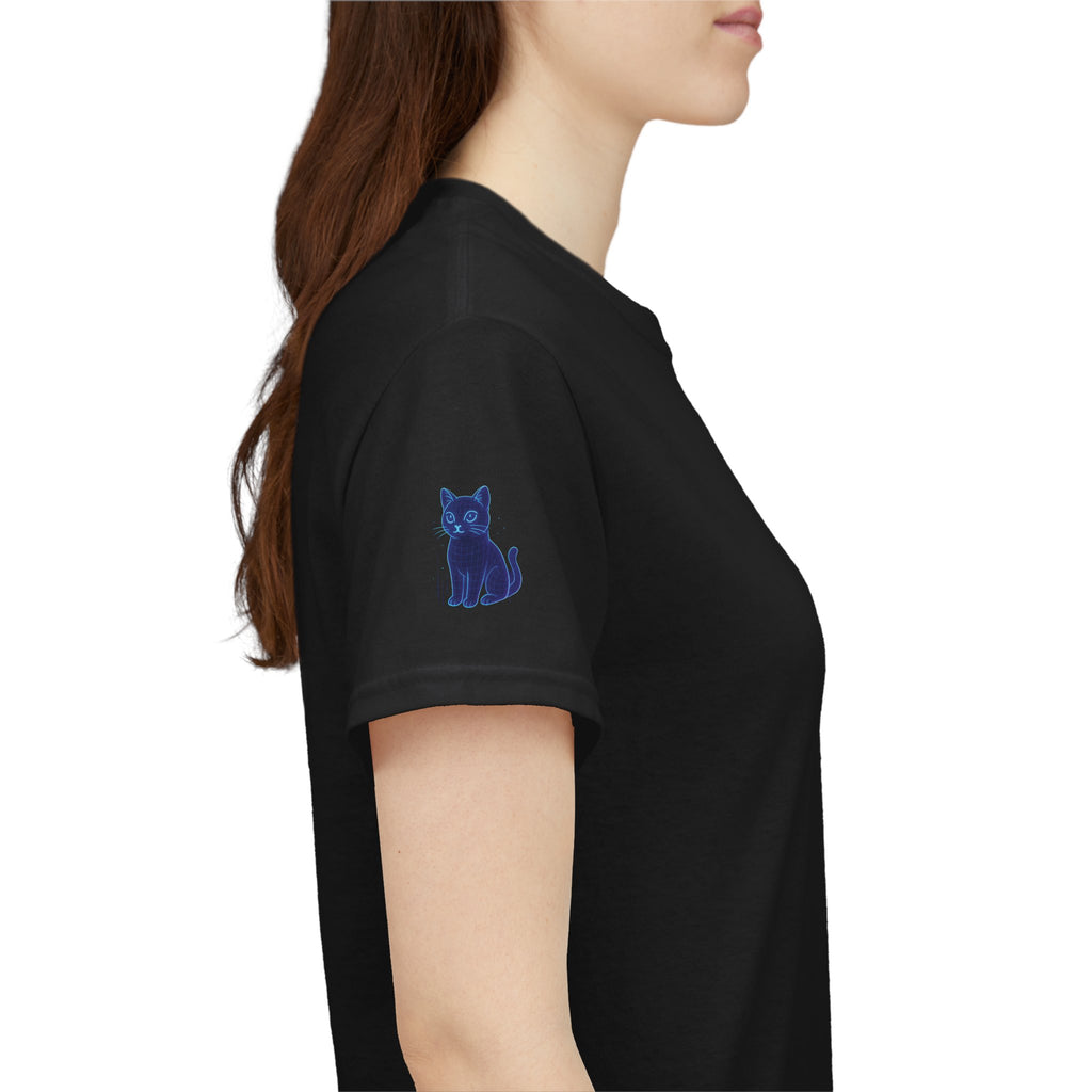 Stay Pawsitive – Hologram Cat 2025 | Unisex Heavy Cotton T-Shirt