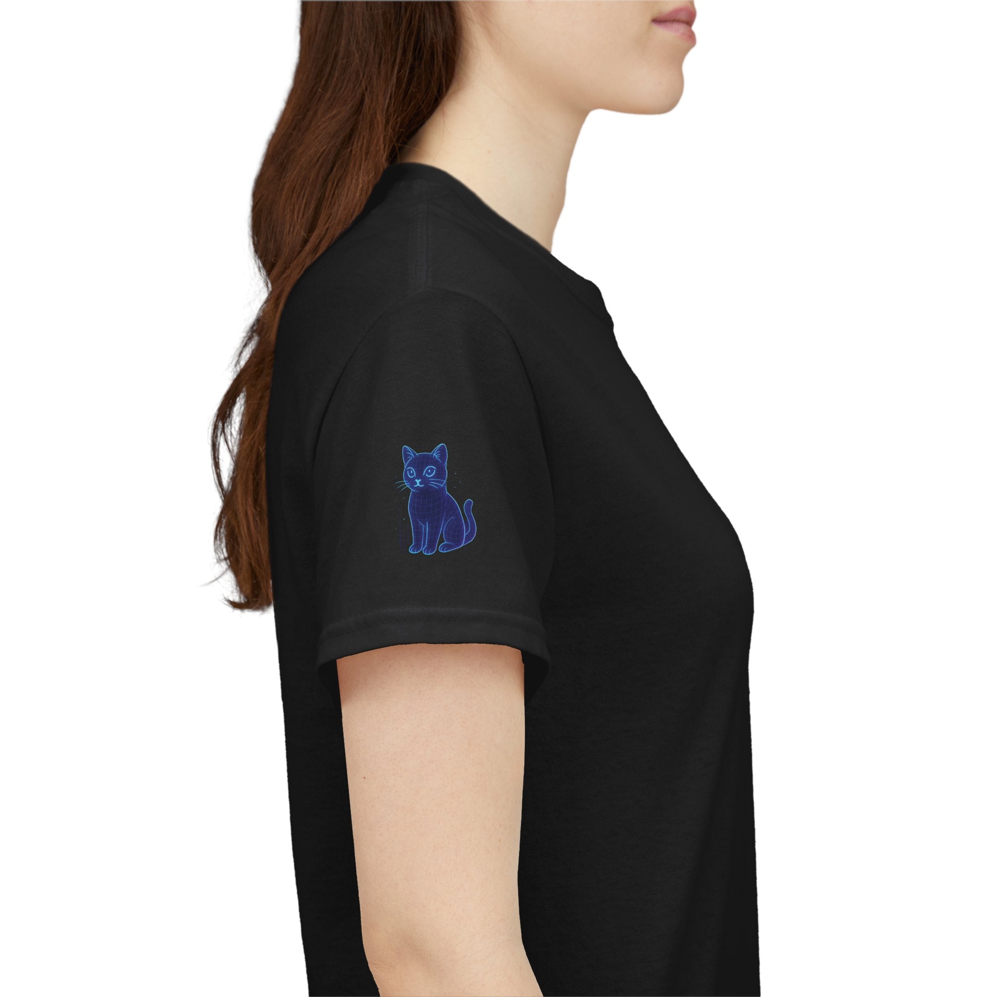 Stay Pawsitive – Hologram Cat 2025 | Unisex Heavy Cotton T-Shirt