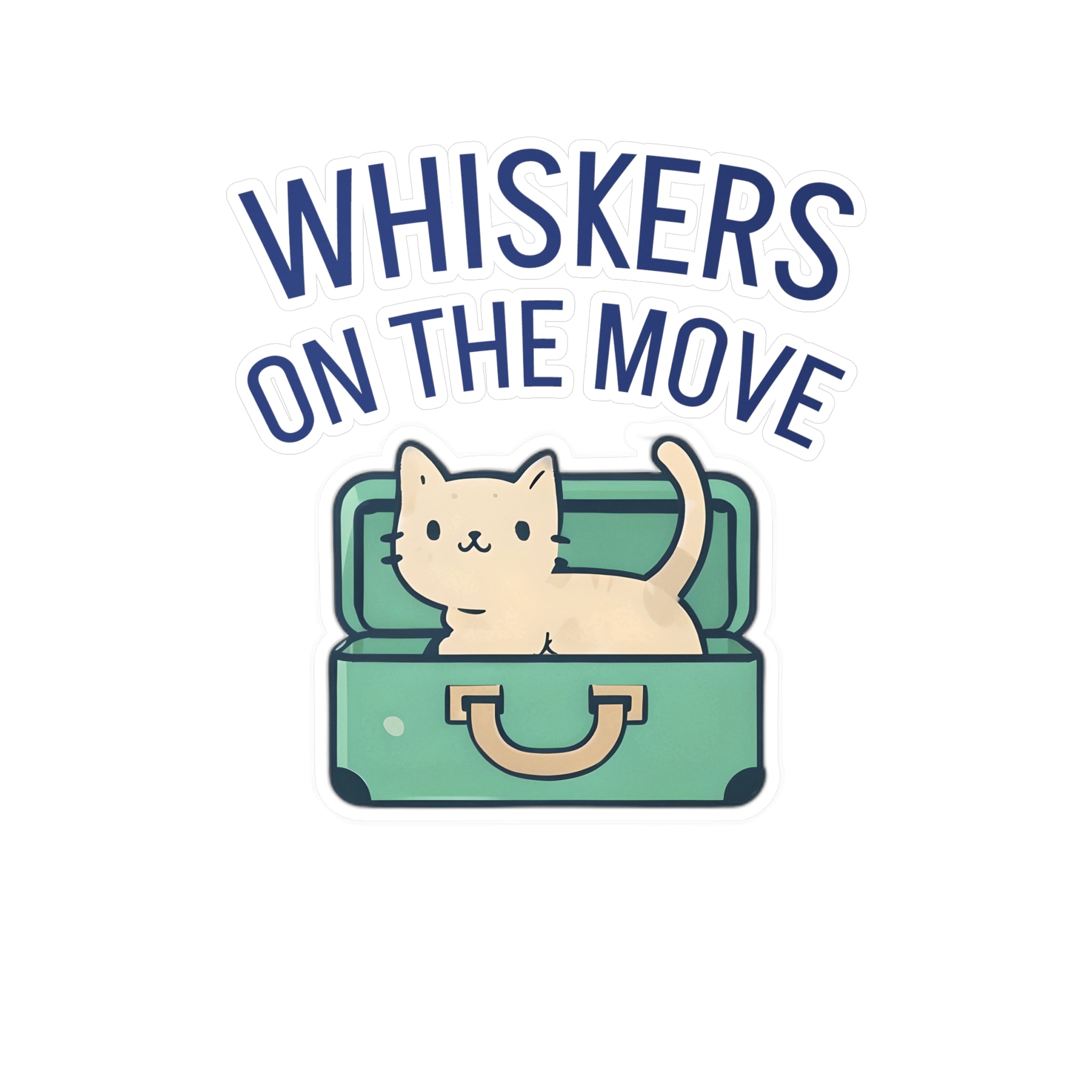 Whiskers on the Move – Cat Travel Sticker | Waterproof Vinyl
