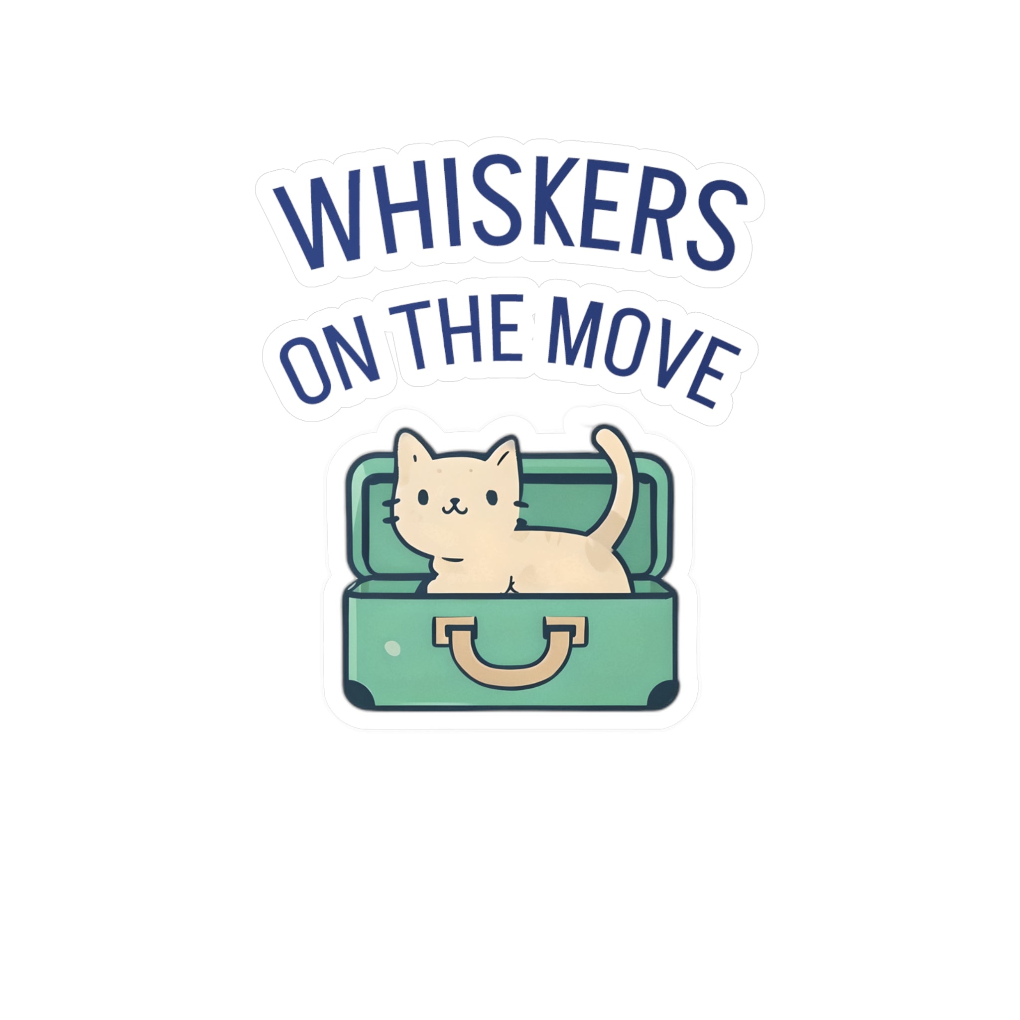 Whiskers on the Move – Cat Travel Sticker | Waterproof Vinyl