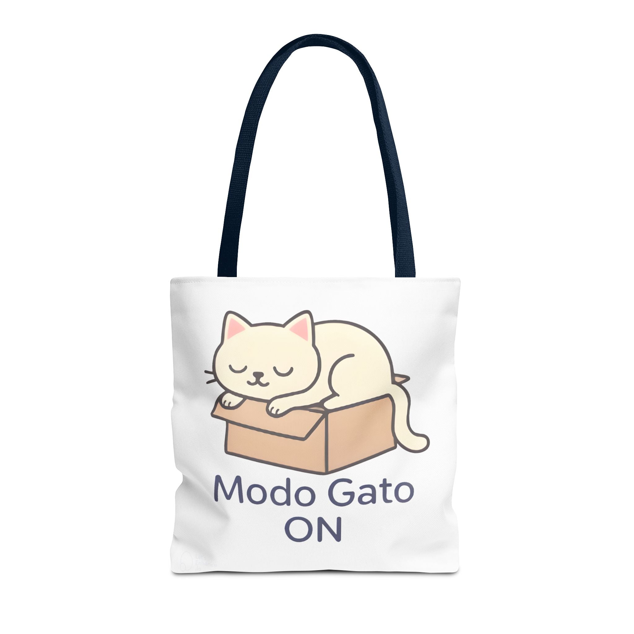 Cute Cat Tote Bag - Modo Gato ON, Pet Lover Gift, Eco-Friendly Shopping Bag