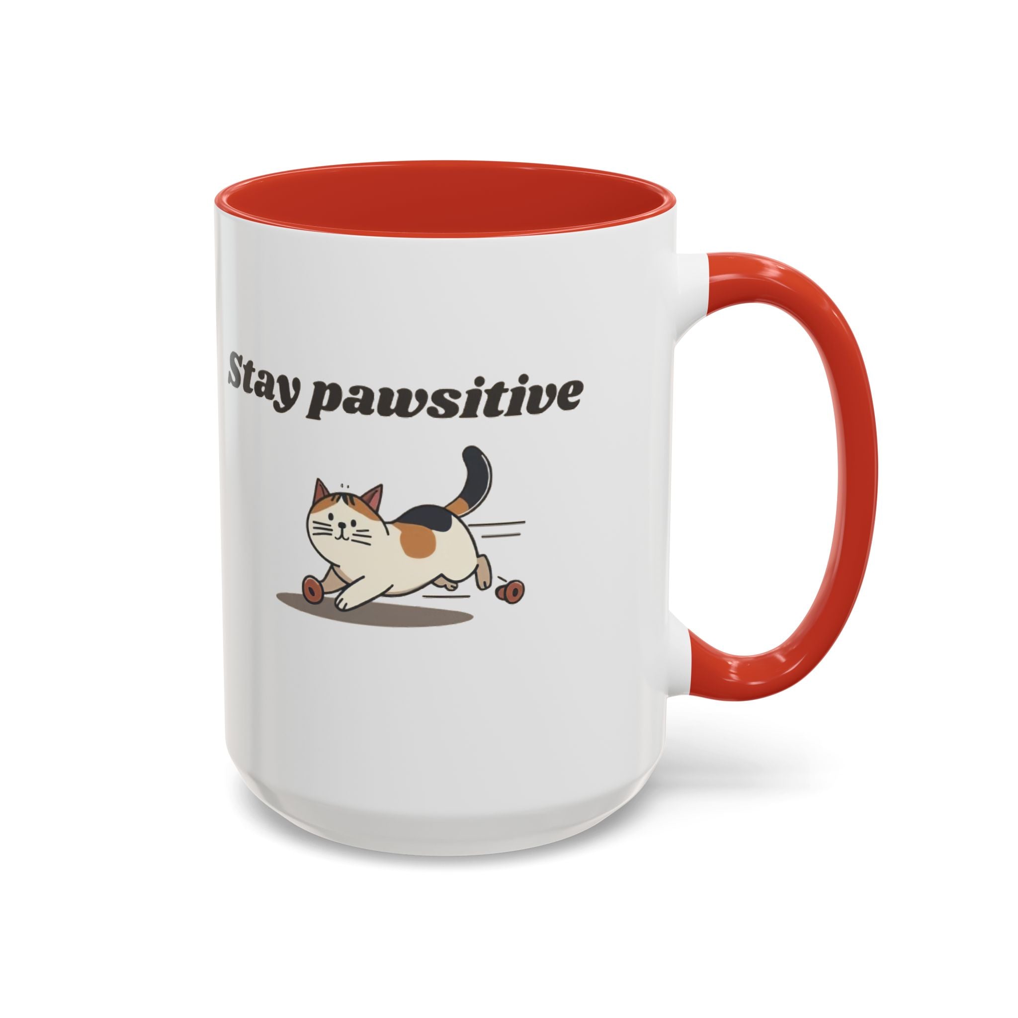 Stay Pawsitive – Cat Coffee Mug | Cute Cat Lover Gift | Inspirational Kitty Cup