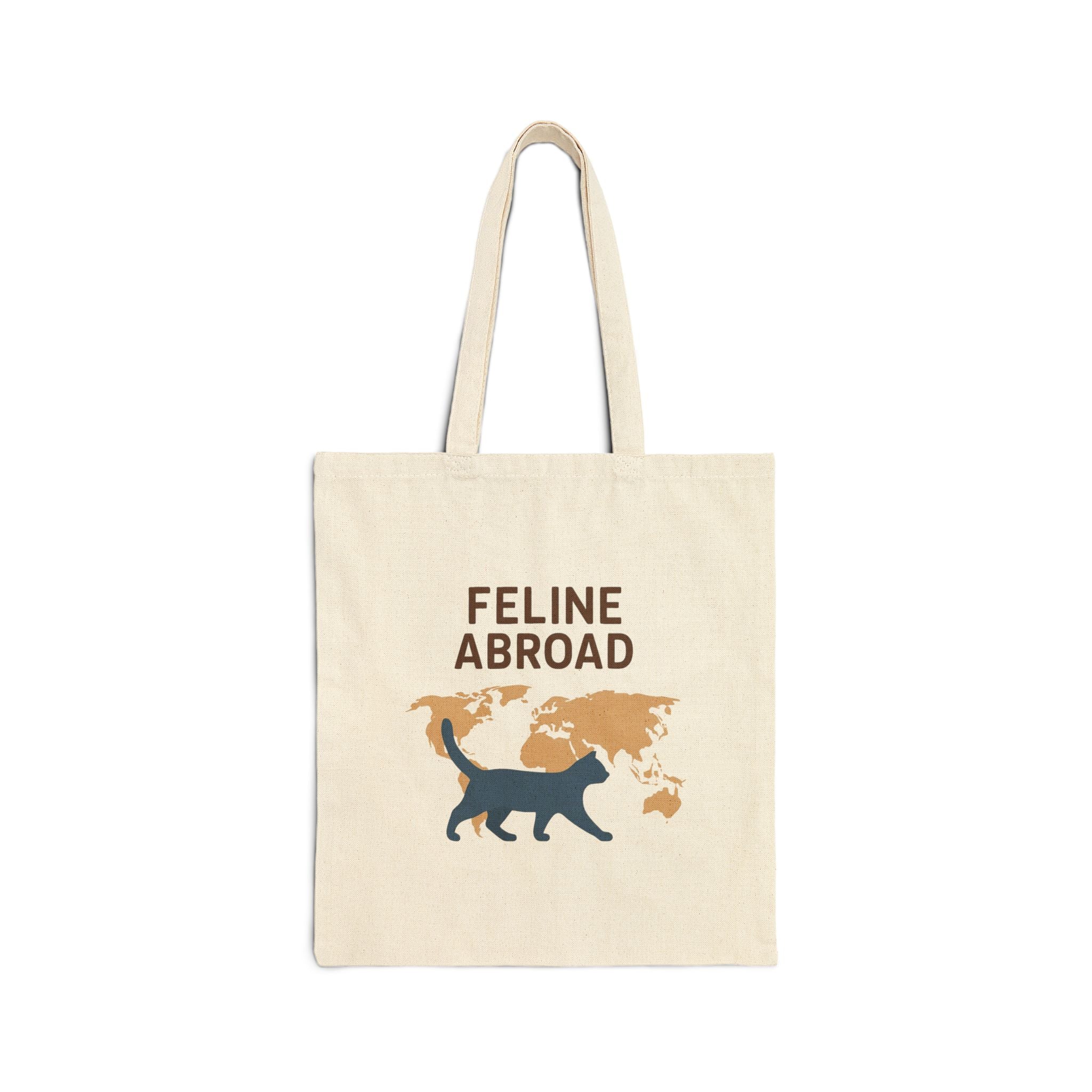 Feline Abroad Cat Tote Bag – Travel-Inspired Eco-Friendly Bag for Cat Lovers