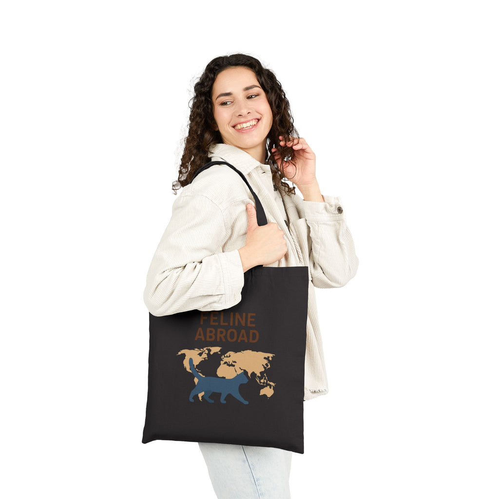 Feline Abroad Cat Tote Bag – Travel-Inspired Eco-Friendly Bag for Cat Lovers
