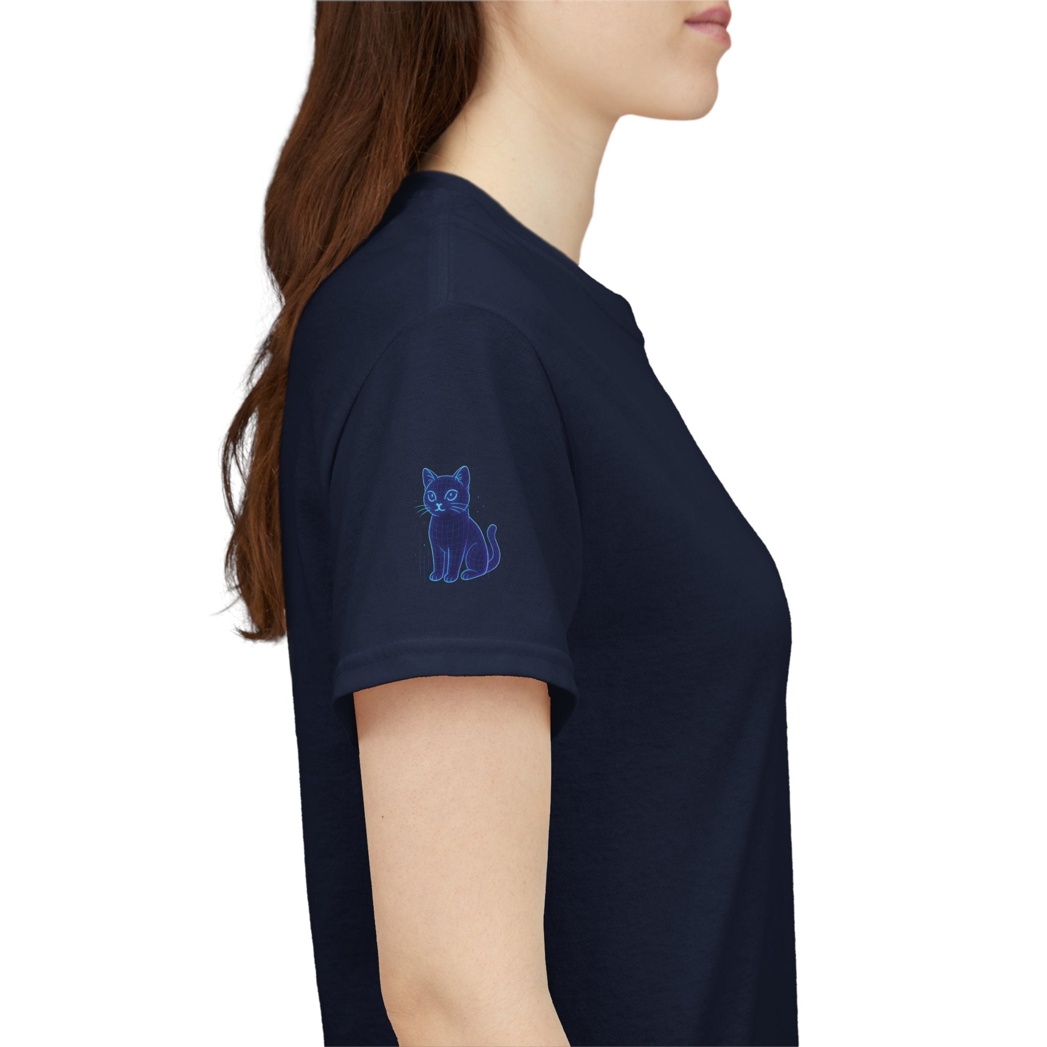 Stay Pawsitive – Hologram Cat 2025 | Unisex Heavy Cotton T-Shirt