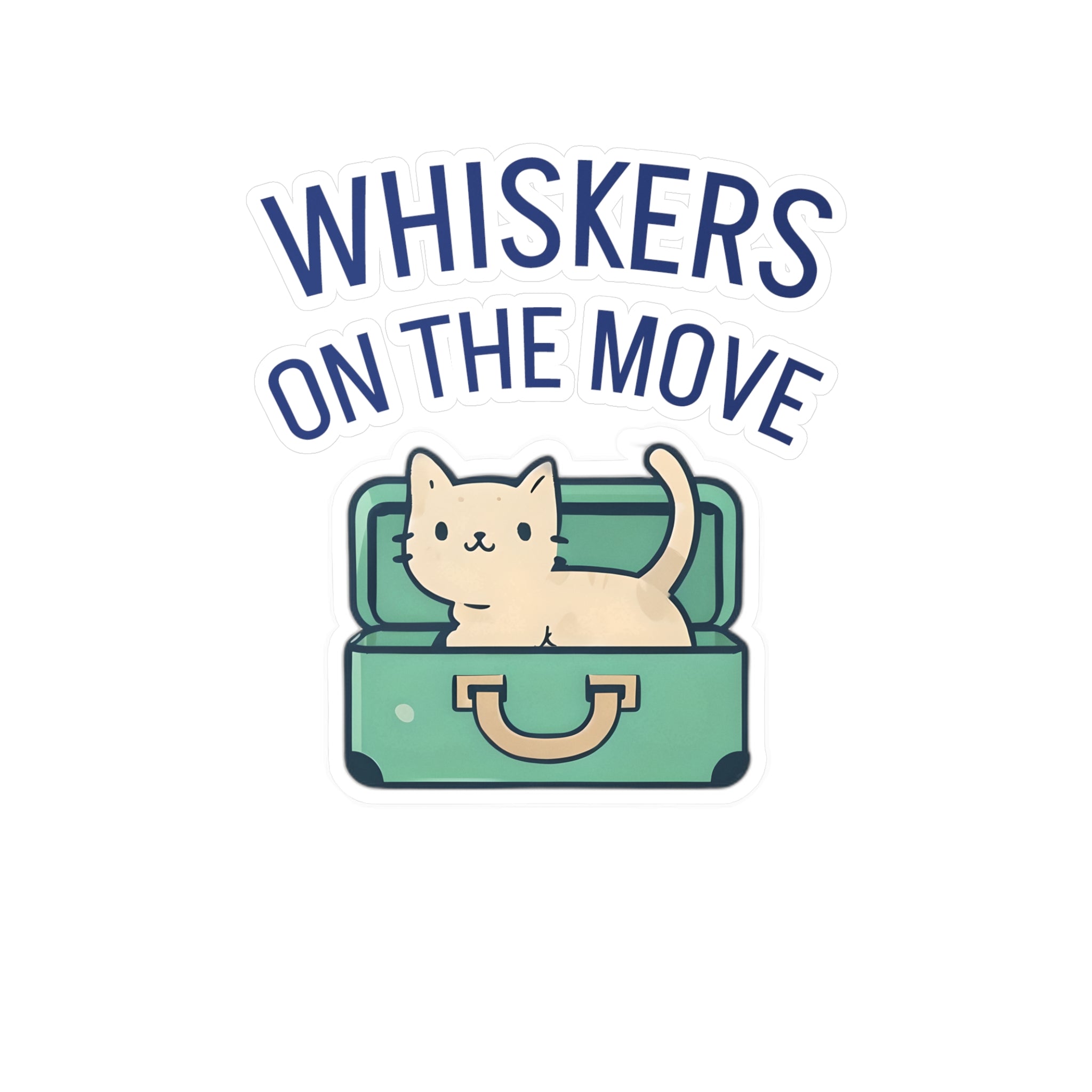 Whiskers on the Move – Cat Travel Sticker | Waterproof Vinyl