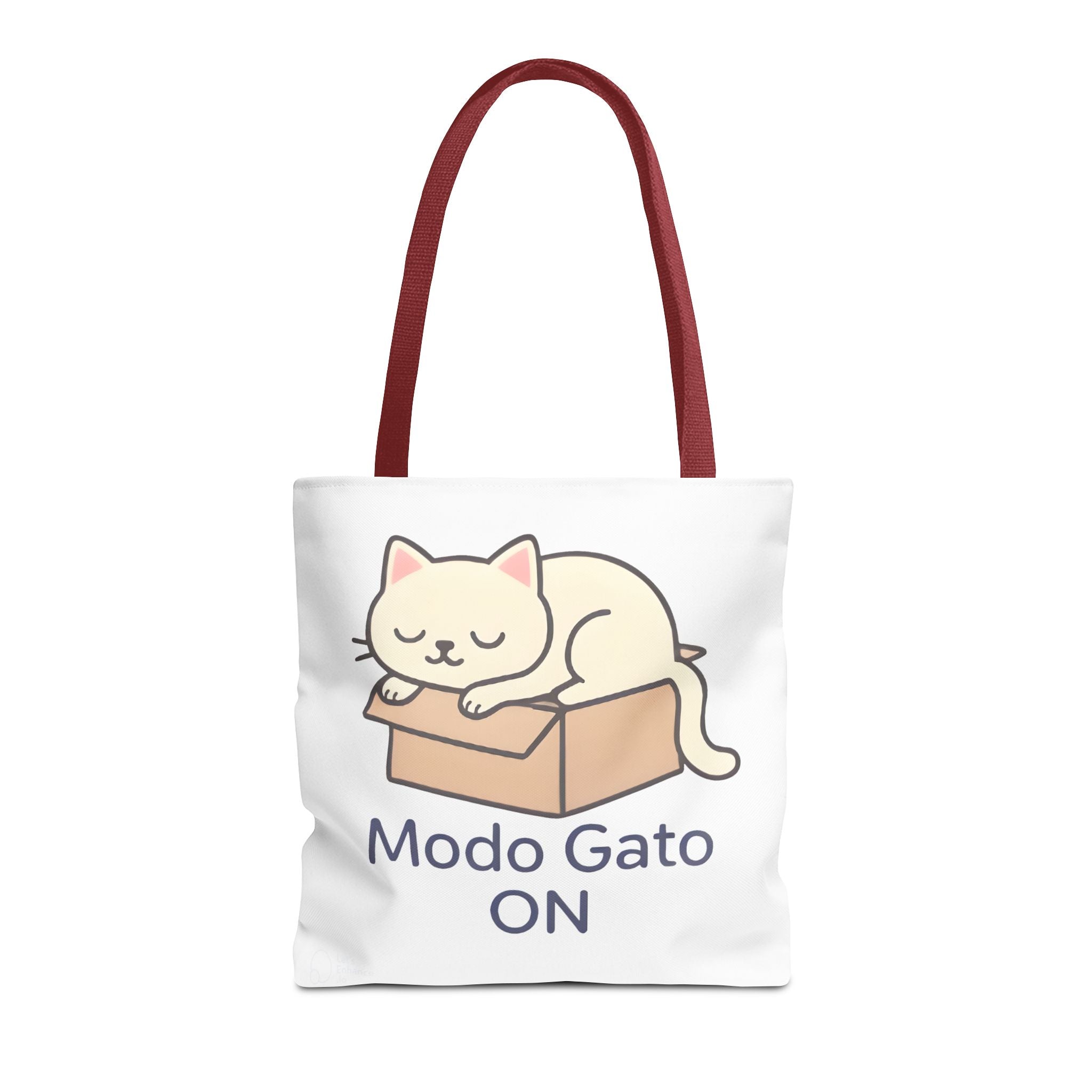 Cute Cat Tote Bag - Modo Gato ON, Pet Lover Gift, Eco-Friendly Shopping Bag