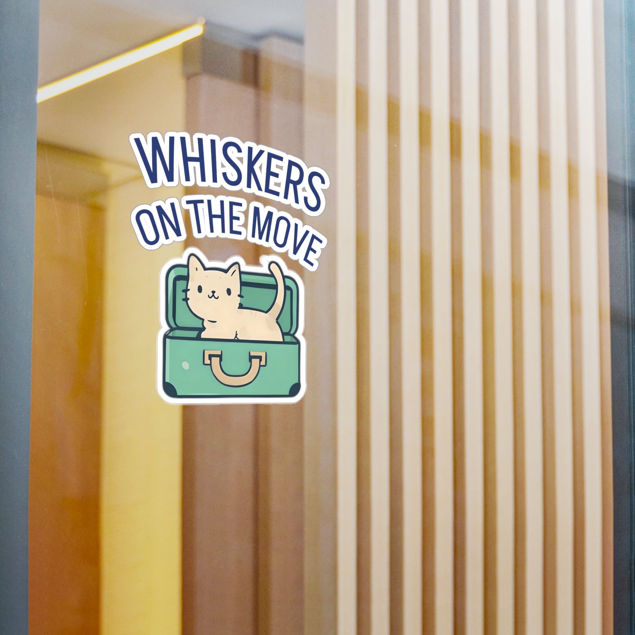 Whiskers on the Move – Cat Travel Sticker | Waterproof Vinyl