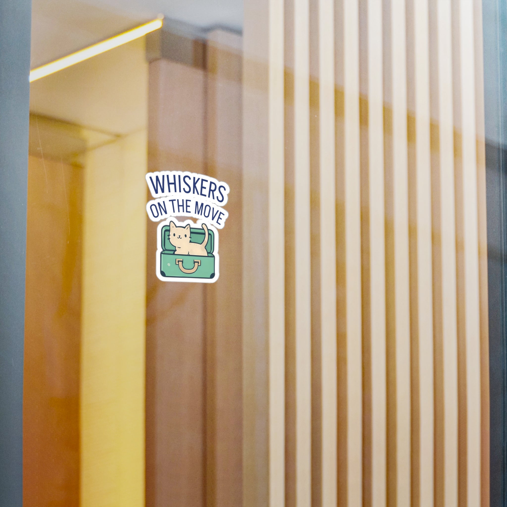Whiskers on the Move – Cat Travel Sticker | Waterproof Vinyl