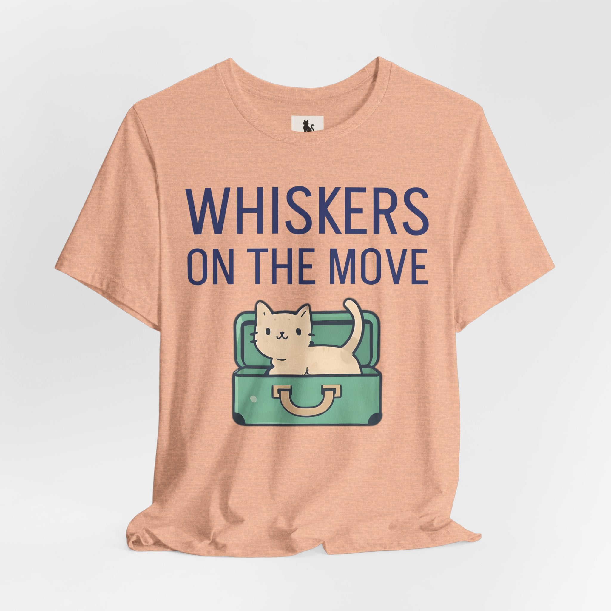 Whiskers on the Move – Unisex Cat Travel T-Shirt | Jersey Short Sleeve Tee