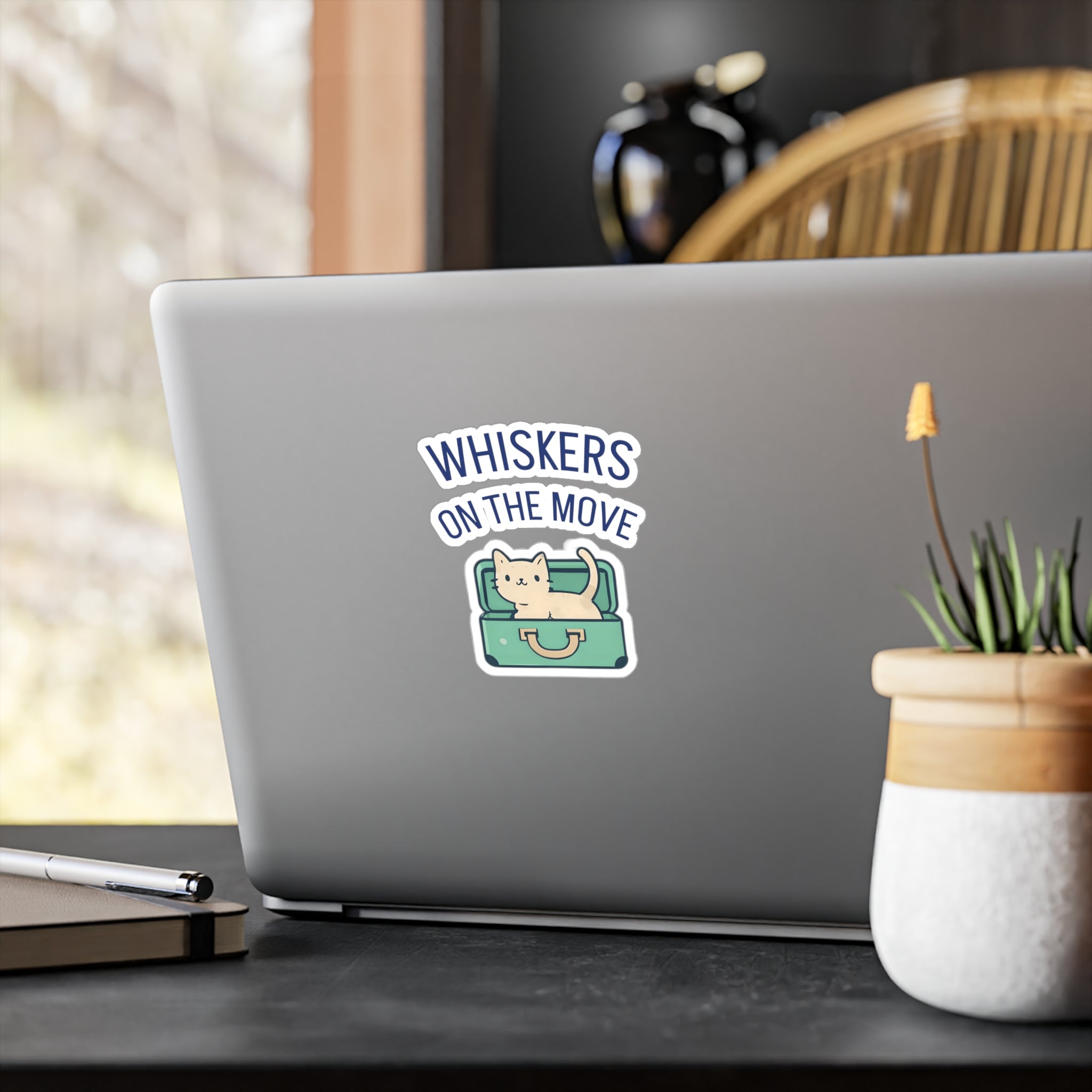Whiskers on the Move – Cat Travel Sticker | Waterproof Vinyl