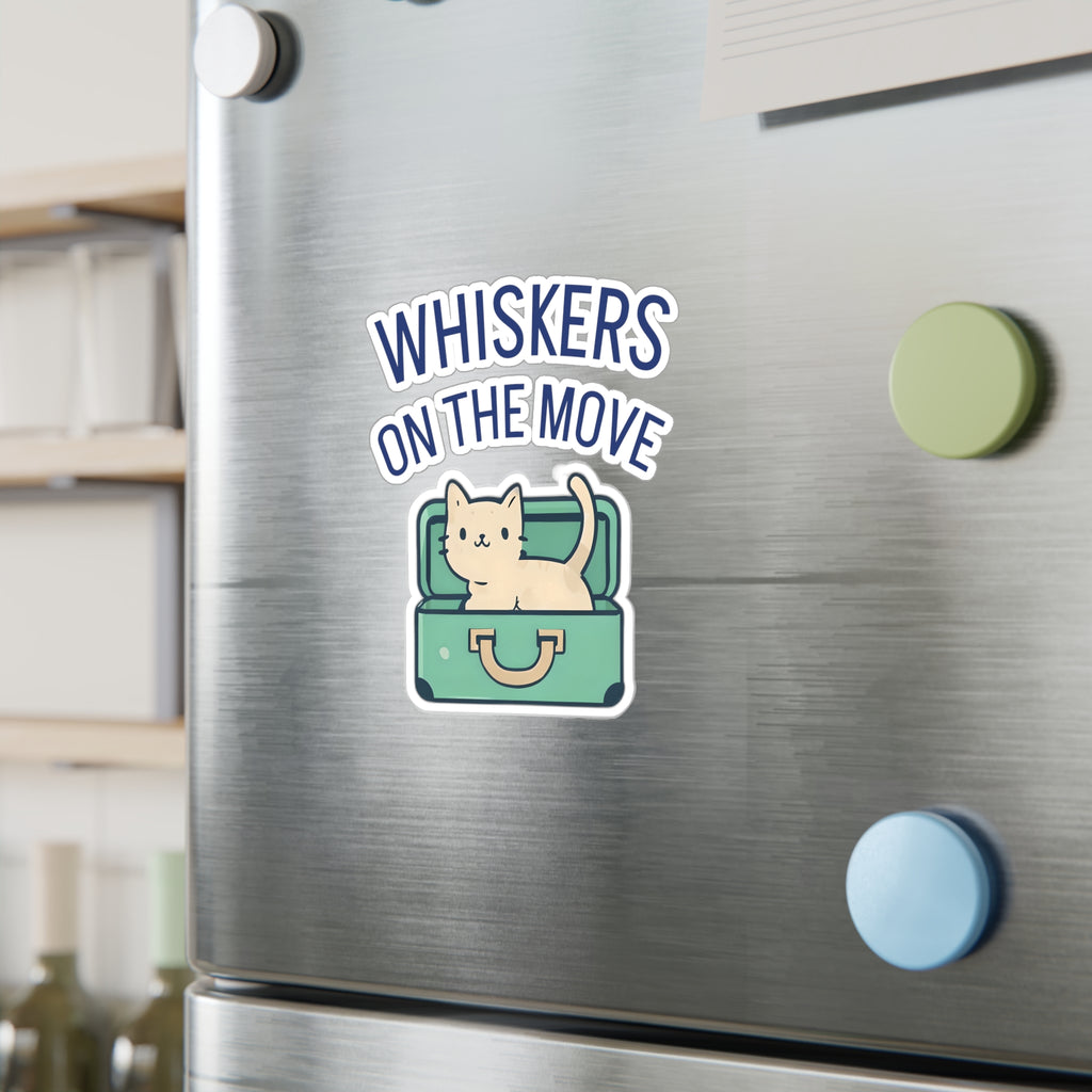 Whiskers on the Move – Cat Travel Sticker | Waterproof Vinyl