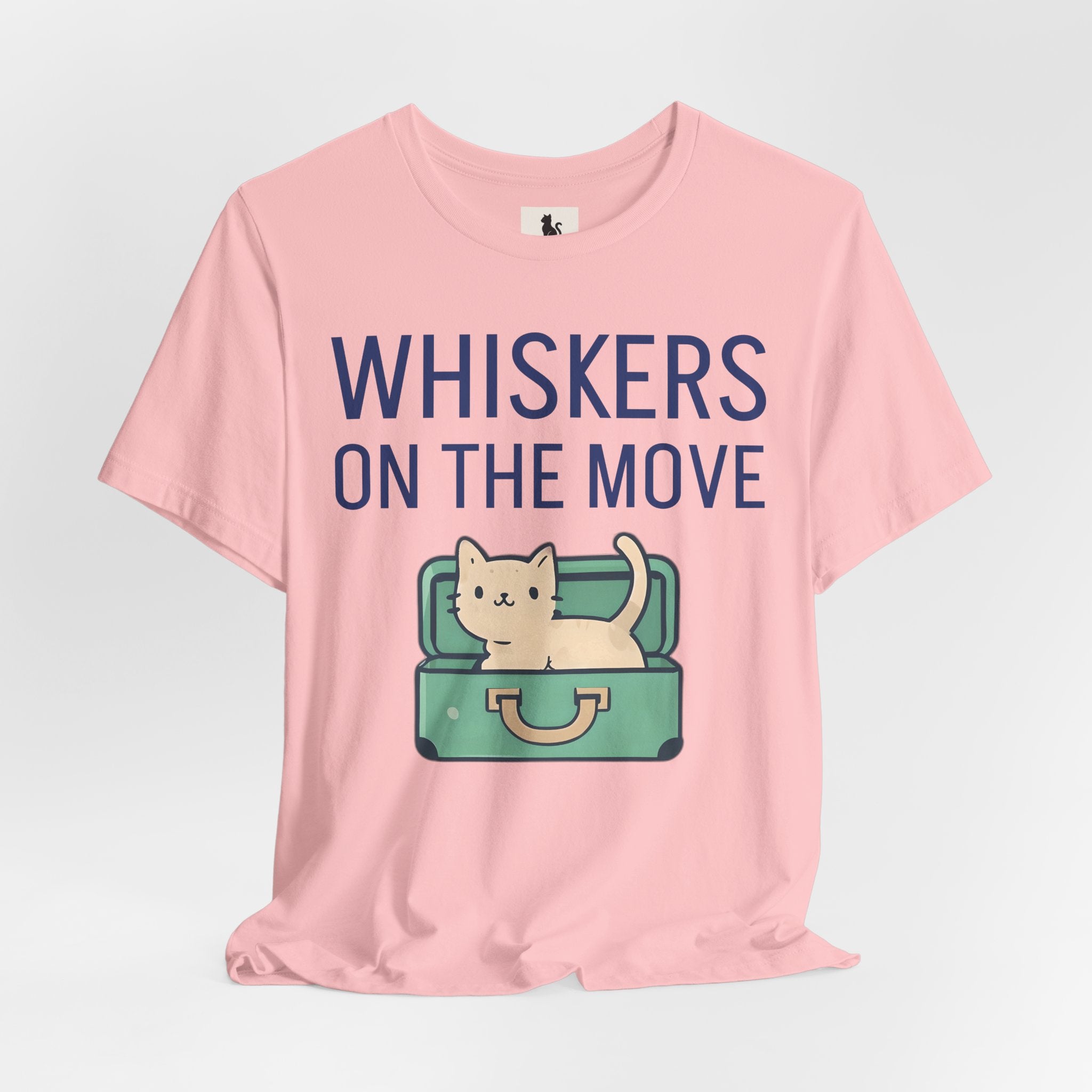 Whiskers on the Move – Unisex Cat Travel T-Shirt | Jersey Short Sleeve Tee