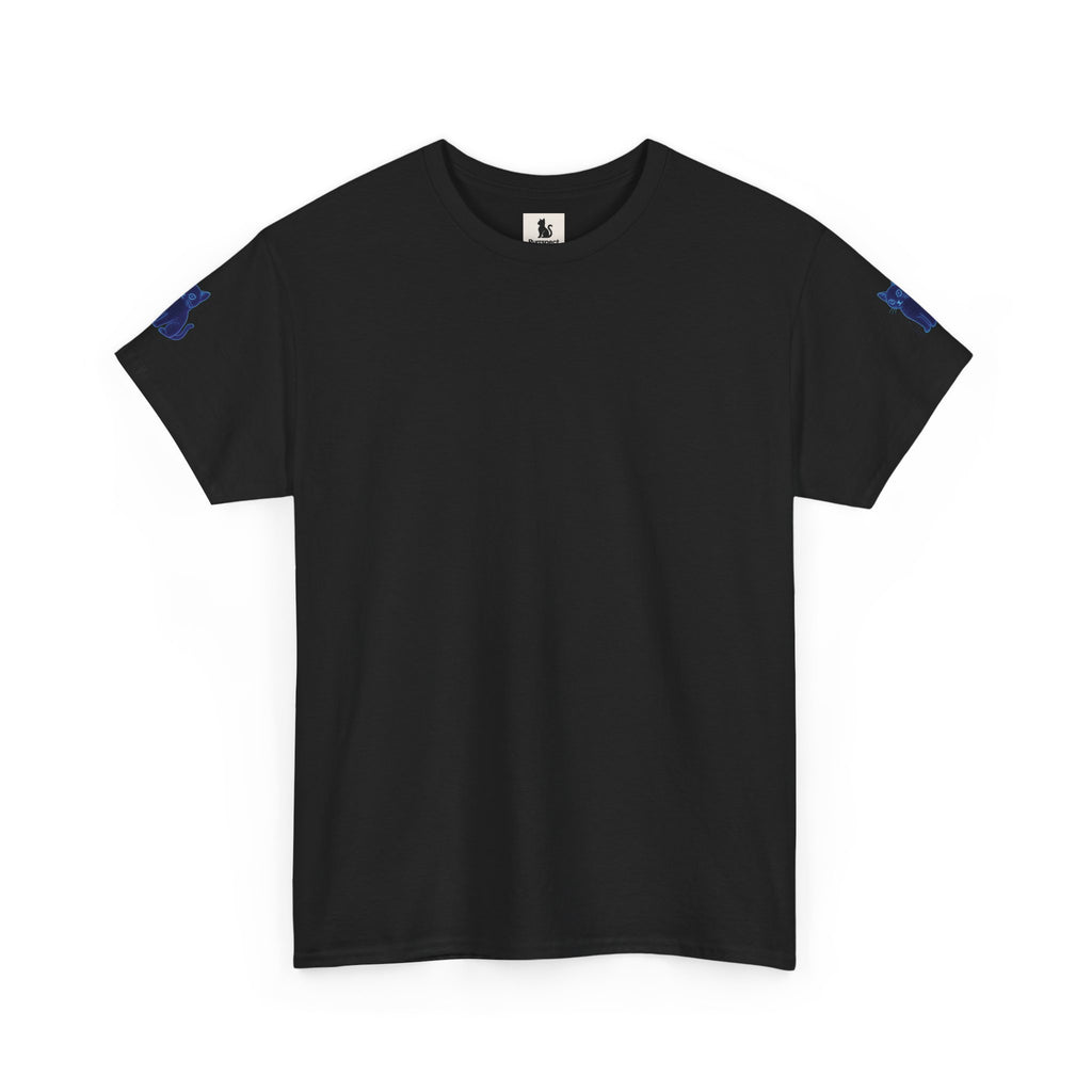 Stay Pawsitive – Hologram Cat 2025 | Unisex Heavy Cotton T-Shirt