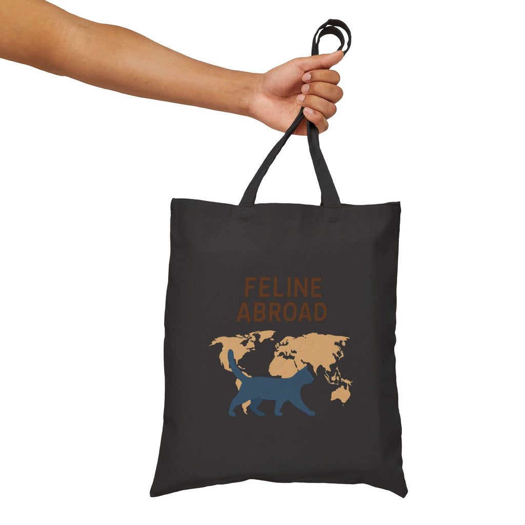 Feline Abroad Cat Tote Bag – Travel-Inspired Eco-Friendly Bag for Cat Lovers