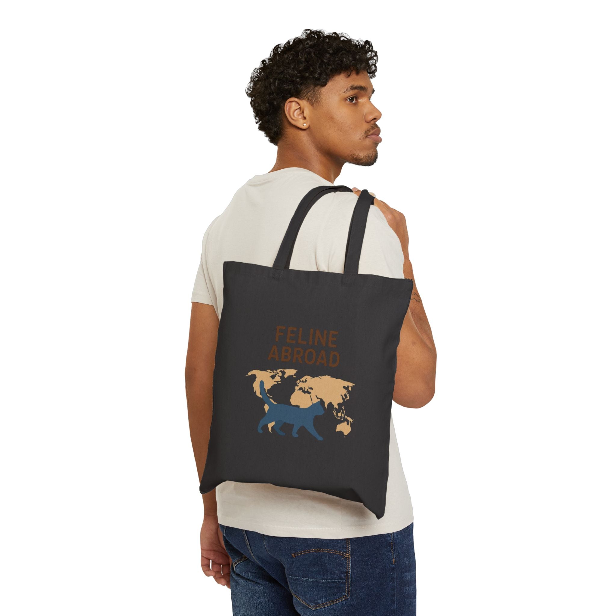 Feline Abroad Cat Tote Bag – Travel-Inspired Eco-Friendly Bag for Cat Lovers