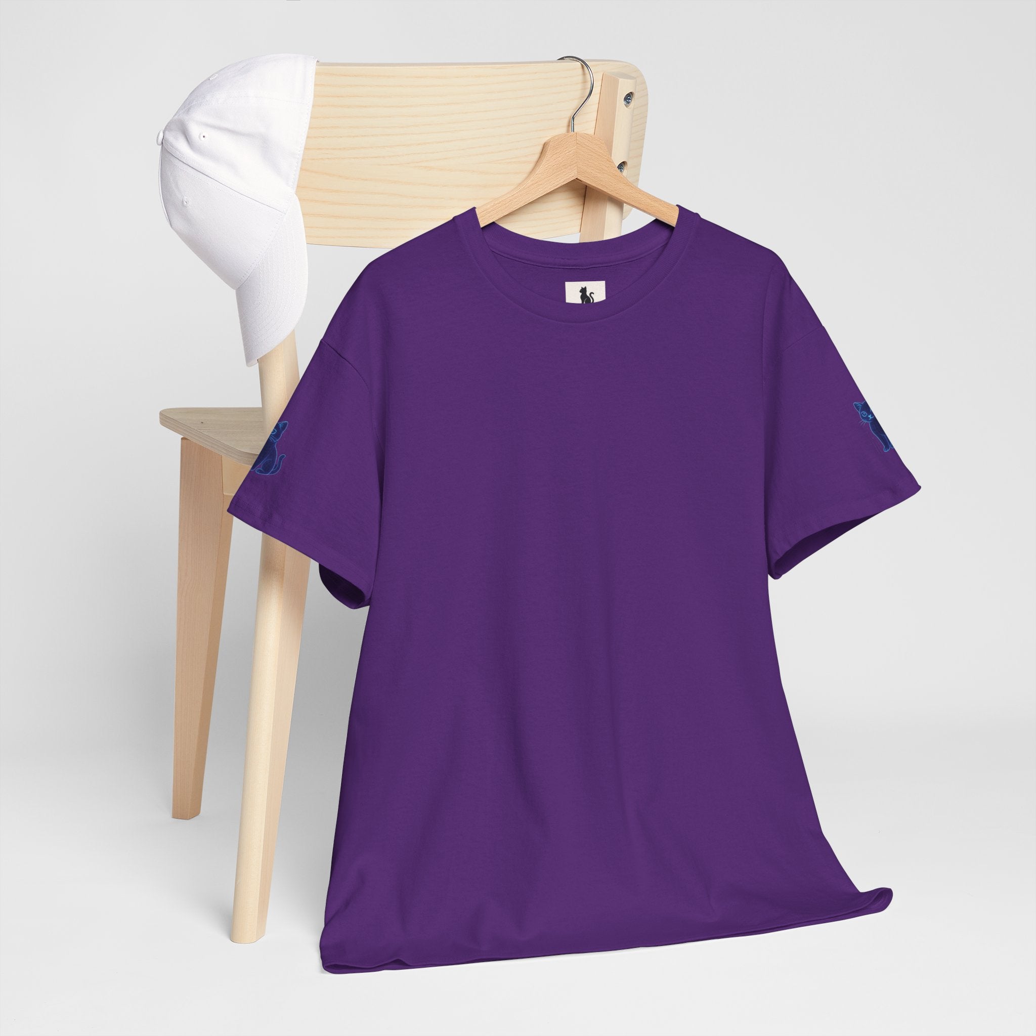 Stay Pawsitive – Hologram Cat 2025 | Unisex Heavy Cotton T-Shirt