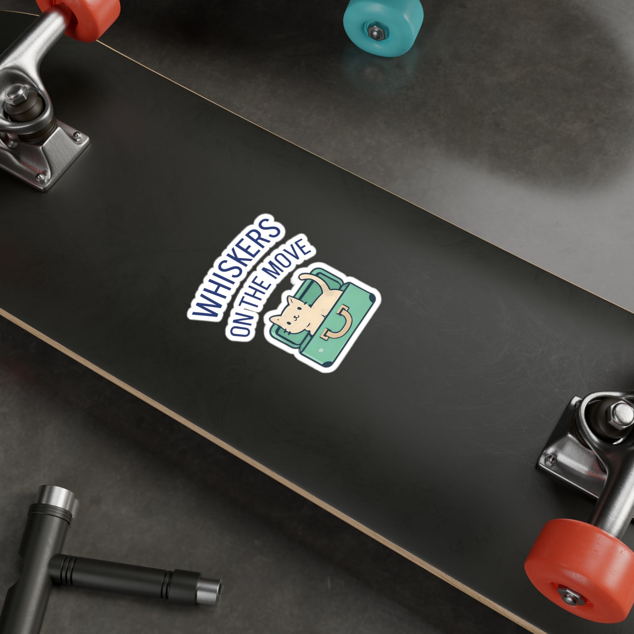 Whiskers on the Move – Cat Travel Sticker | Waterproof Vinyl