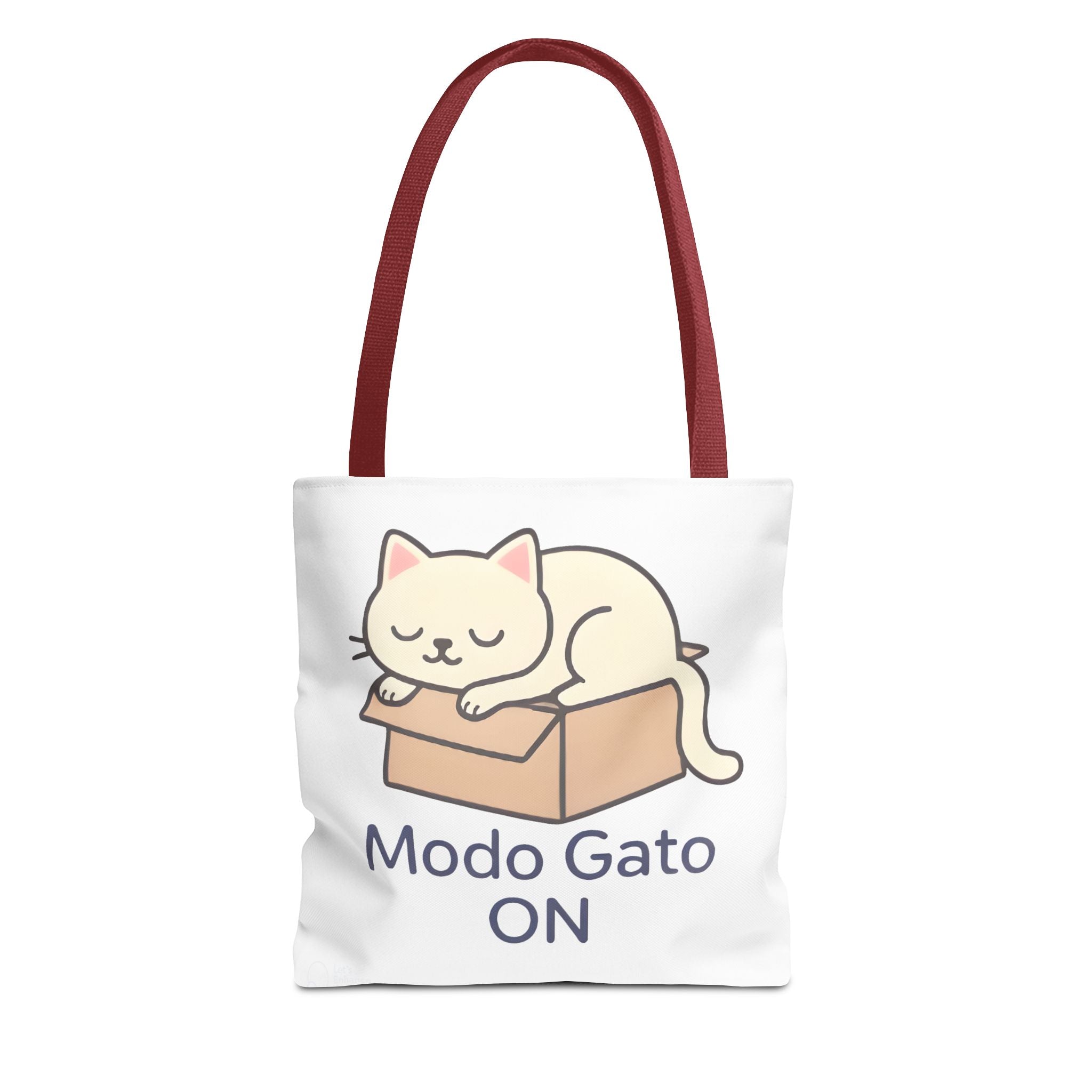 Cute Cat Tote Bag - Modo Gato ON, Pet Lover Gift, Eco-Friendly Shopping Bag