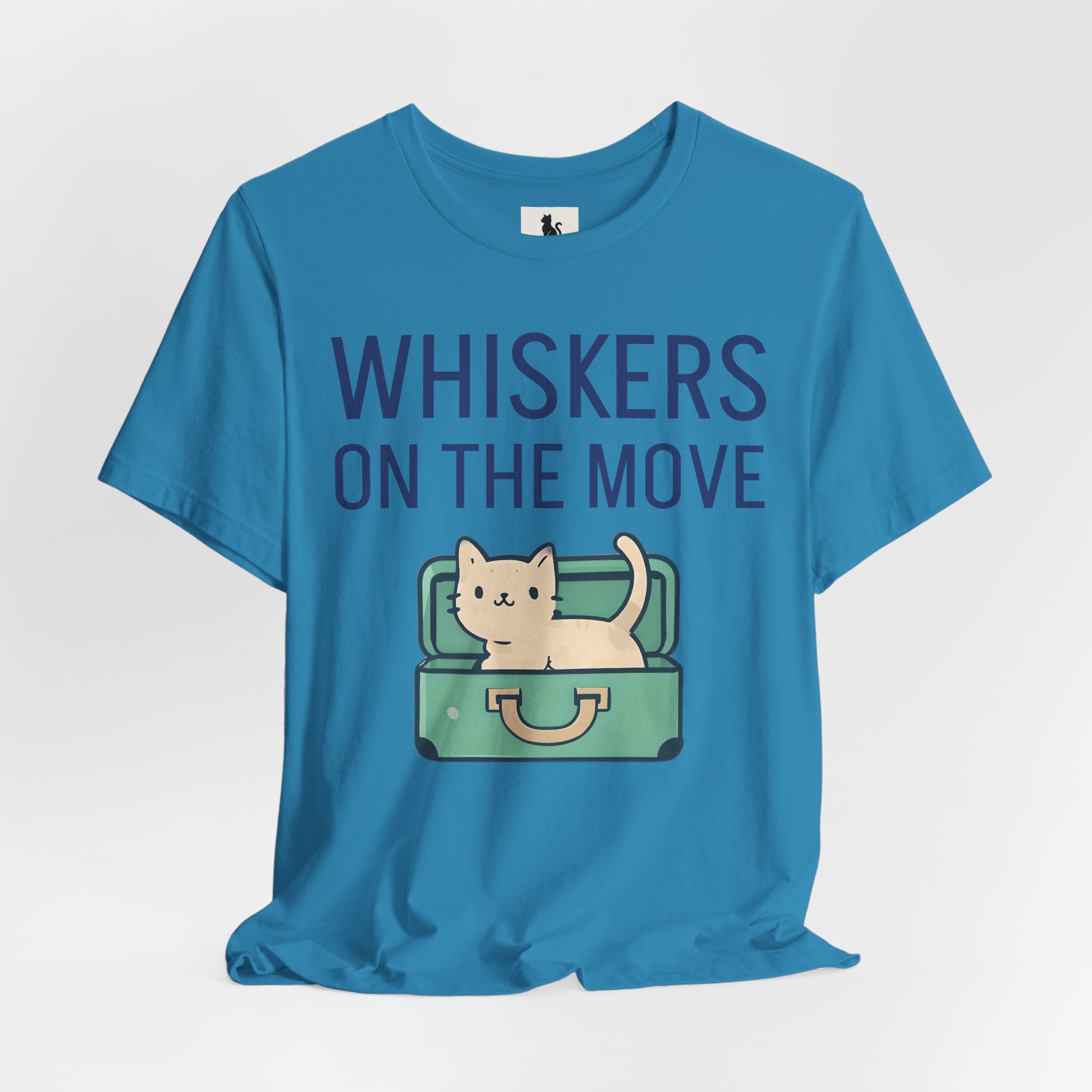 Whiskers on the Move – Unisex Cat Travel T-Shirt | Jersey Short Sleeve Tee