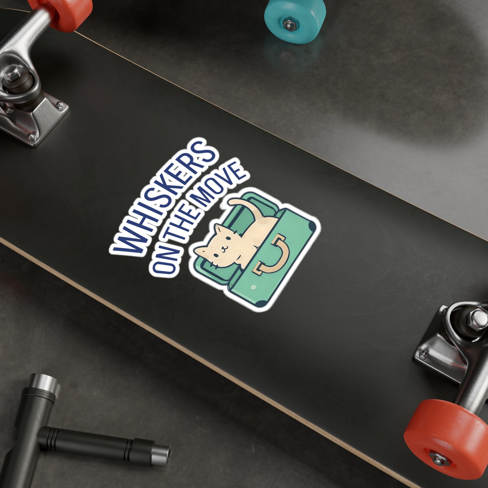 Whiskers on the Move – Cat Travel Sticker | Waterproof Vinyl