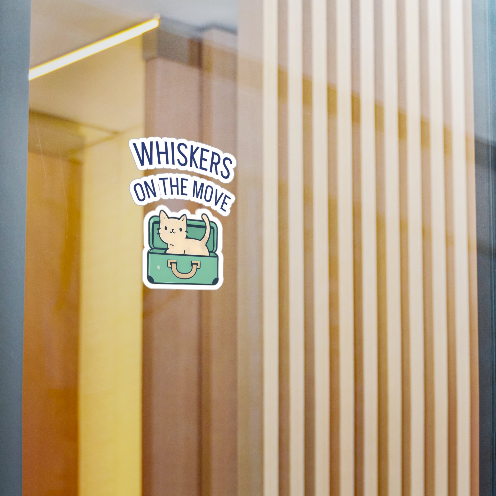 Whiskers on the Move – Cat Travel Sticker | Waterproof Vinyl