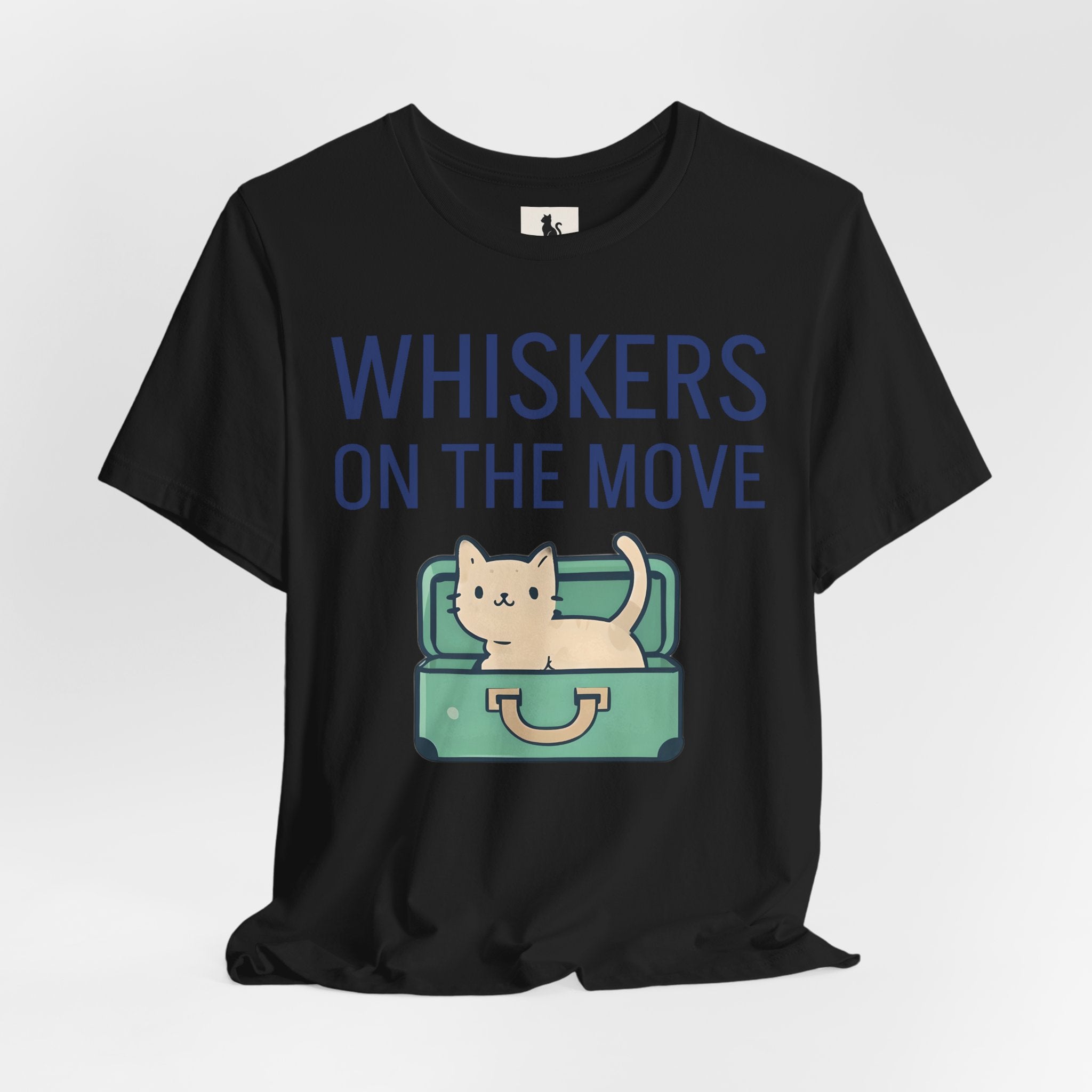 Whiskers on the Move – Unisex Cat Travel T-Shirt | Jersey Short Sleeve Tee