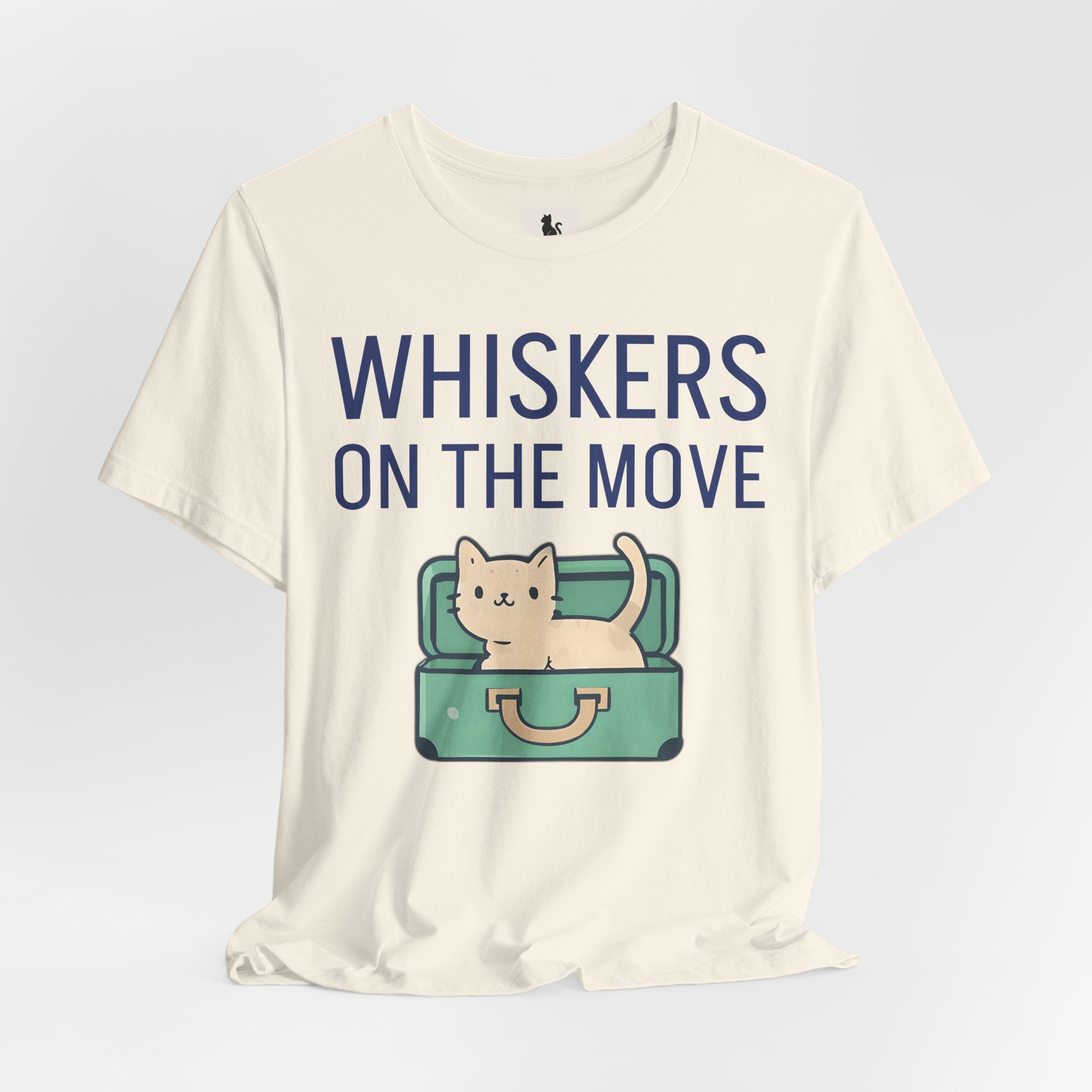 Whiskers on the Move – Unisex Cat Travel T-Shirt | Jersey Short Sleeve Tee