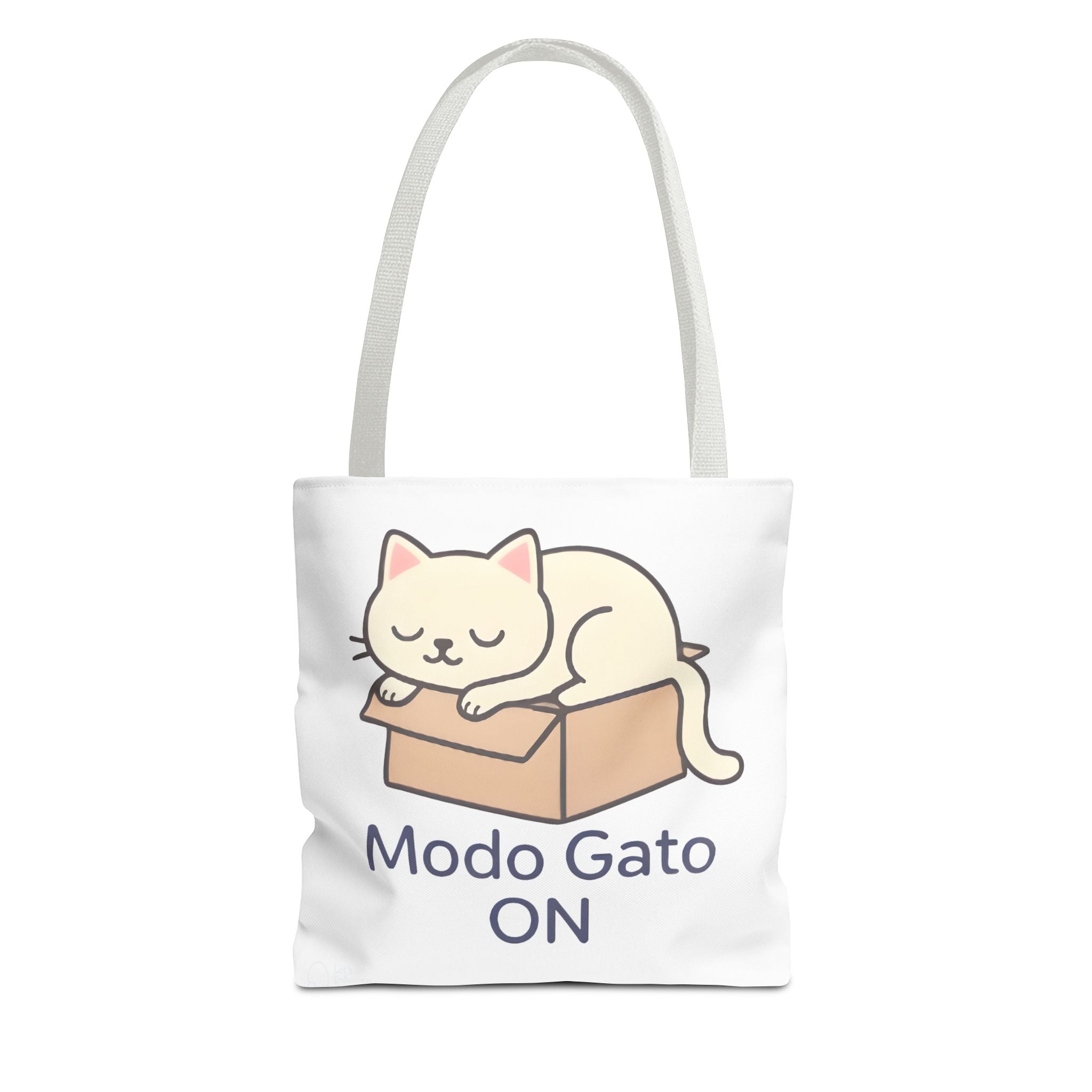 Cute Cat Tote Bag - Modo Gato ON, Pet Lover Gift, Eco-Friendly Shopping Bag