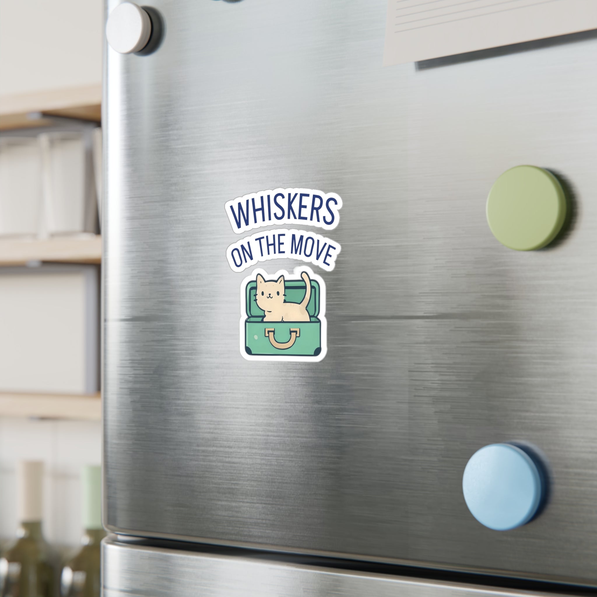 Whiskers on the Move – Cat Travel Sticker | Waterproof Vinyl