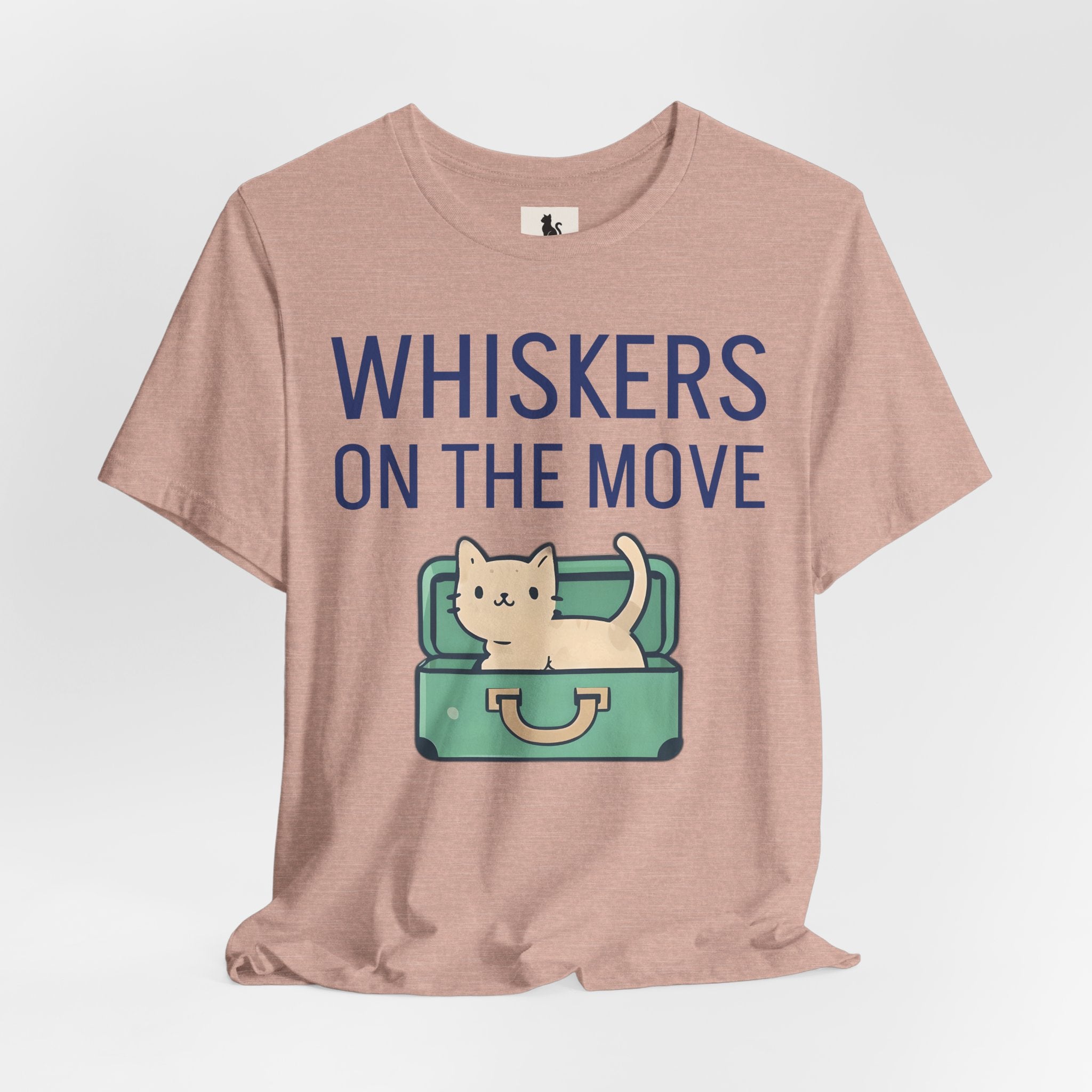 Whiskers on the Move – Unisex Cat Travel T-Shirt | Jersey Short Sleeve Tee