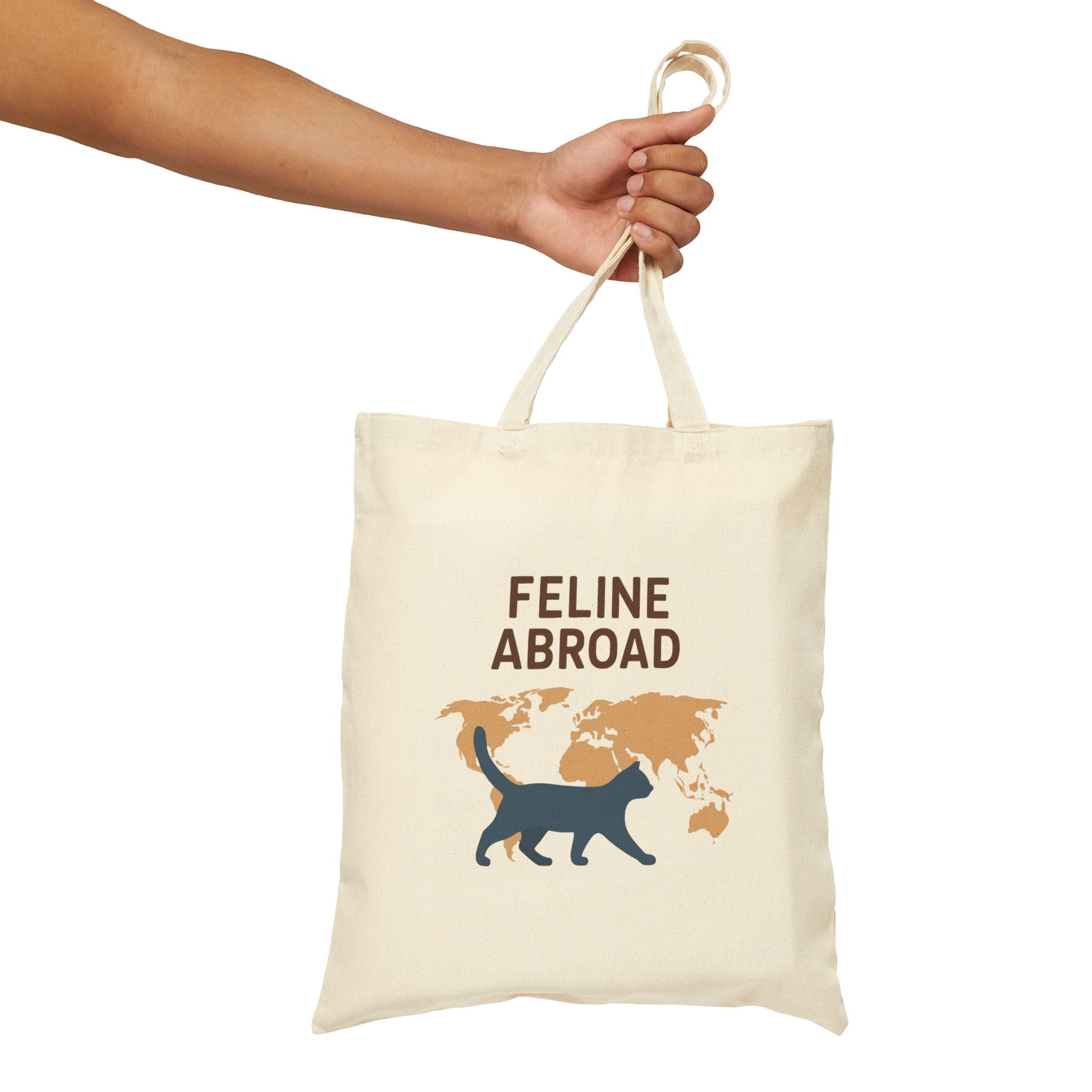 Feline Abroad Cat Tote Bag – Travel-Inspired Eco-Friendly Bag for Cat Lovers